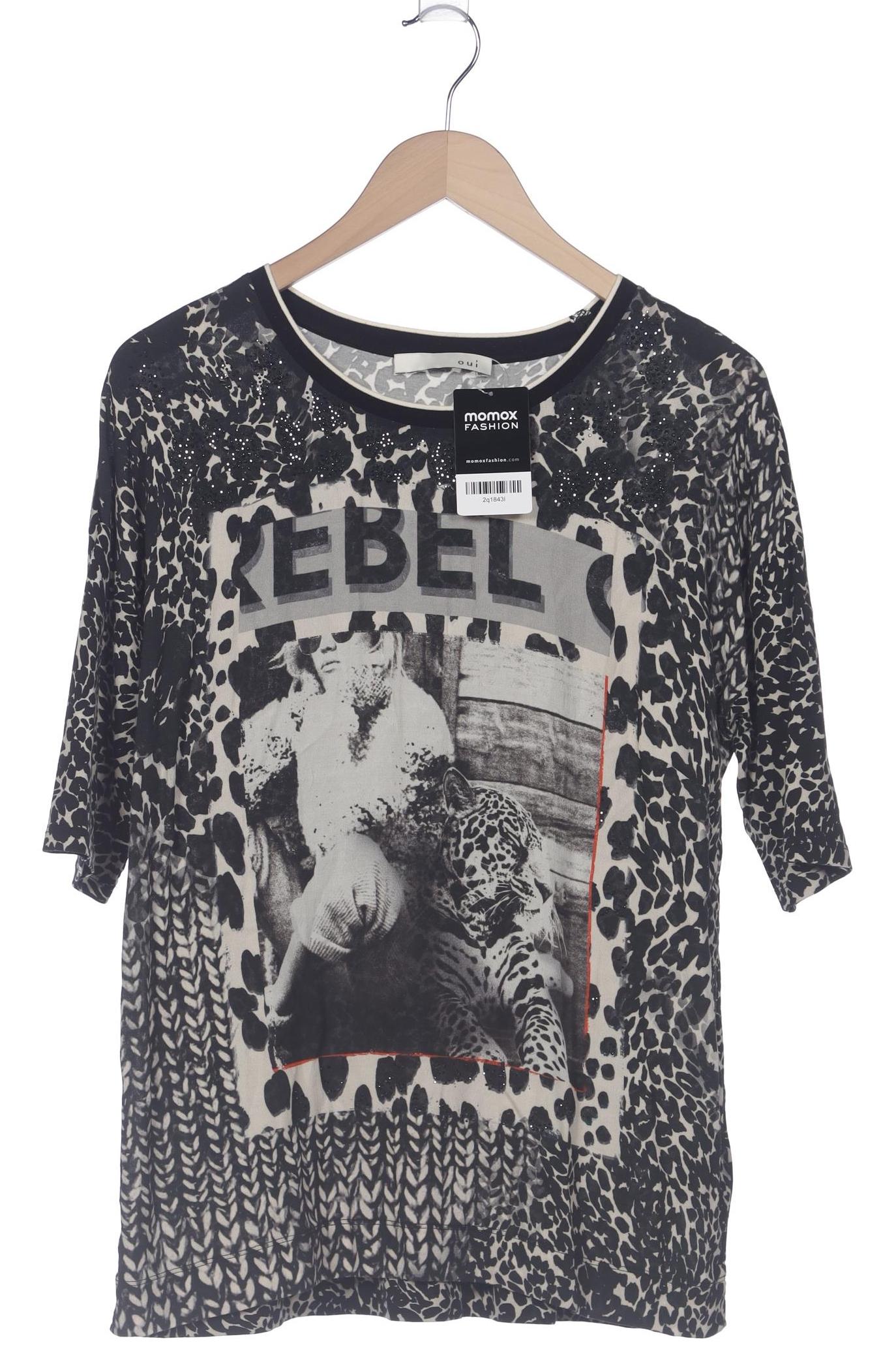 

Oui Damen T-Shirt, schwarz, Gr. 42