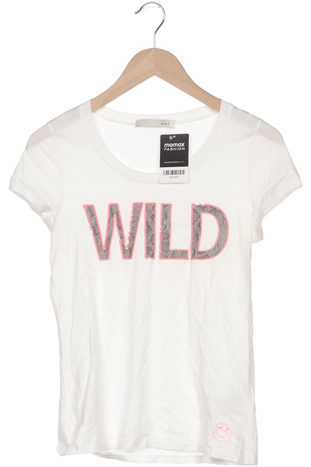 

Oui Damen T-Shirt, cremeweiß, Gr. 38