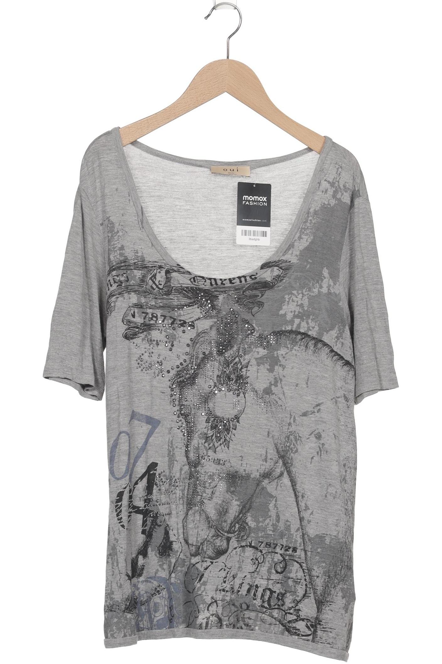 

Oui Damen T-Shirt, grau, Gr. 42