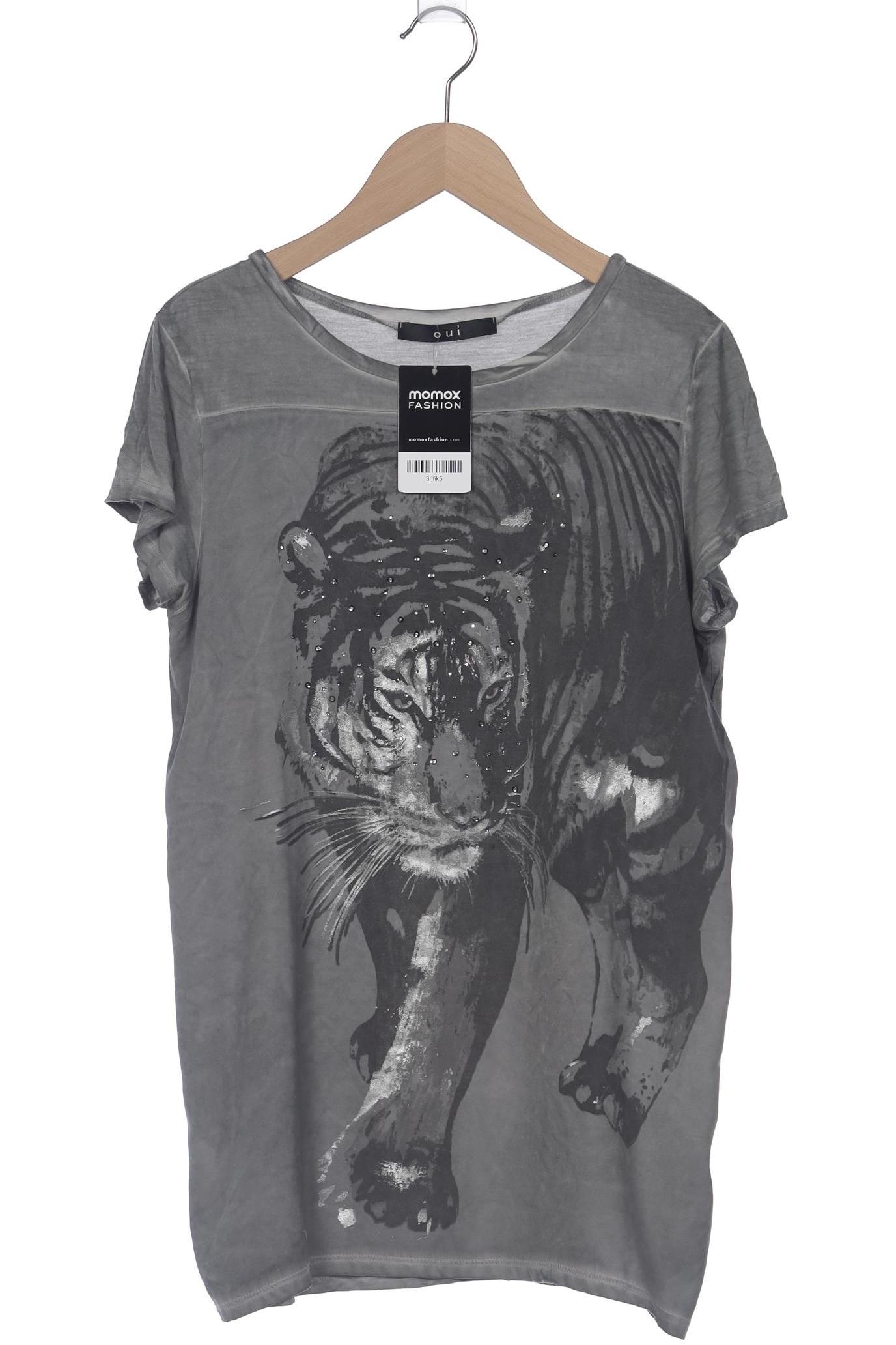 

Oui Damen T-Shirt, grau, Gr. 36