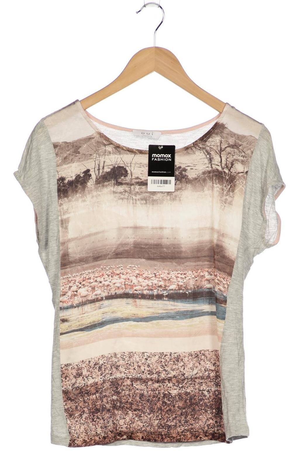 Thumbnail - Oui Damen T-Shirt, grau, Gr. 34