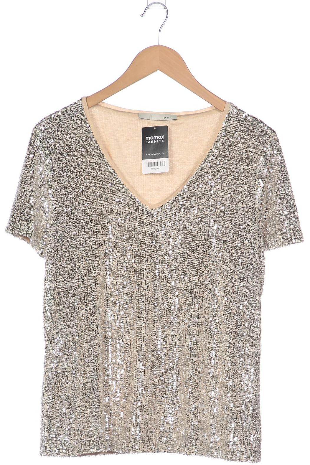 

Oui Damen T-Shirt, beige, Gr. 44