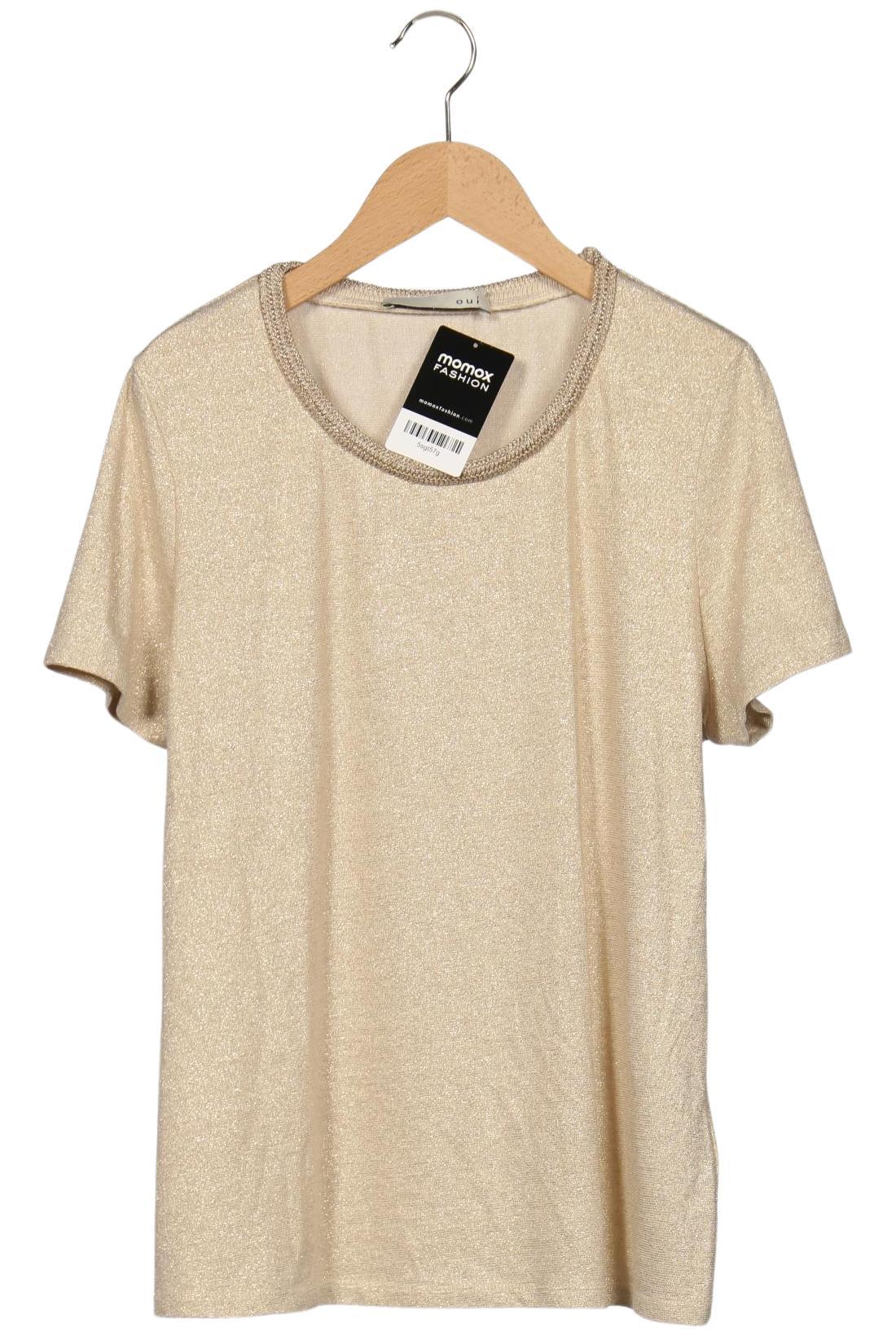 

Oui Damen T-Shirt, beige, Gr. 44