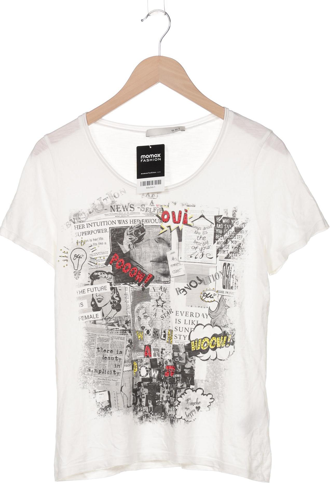 

Oui Damen T-Shirt, weiß, Gr. 36