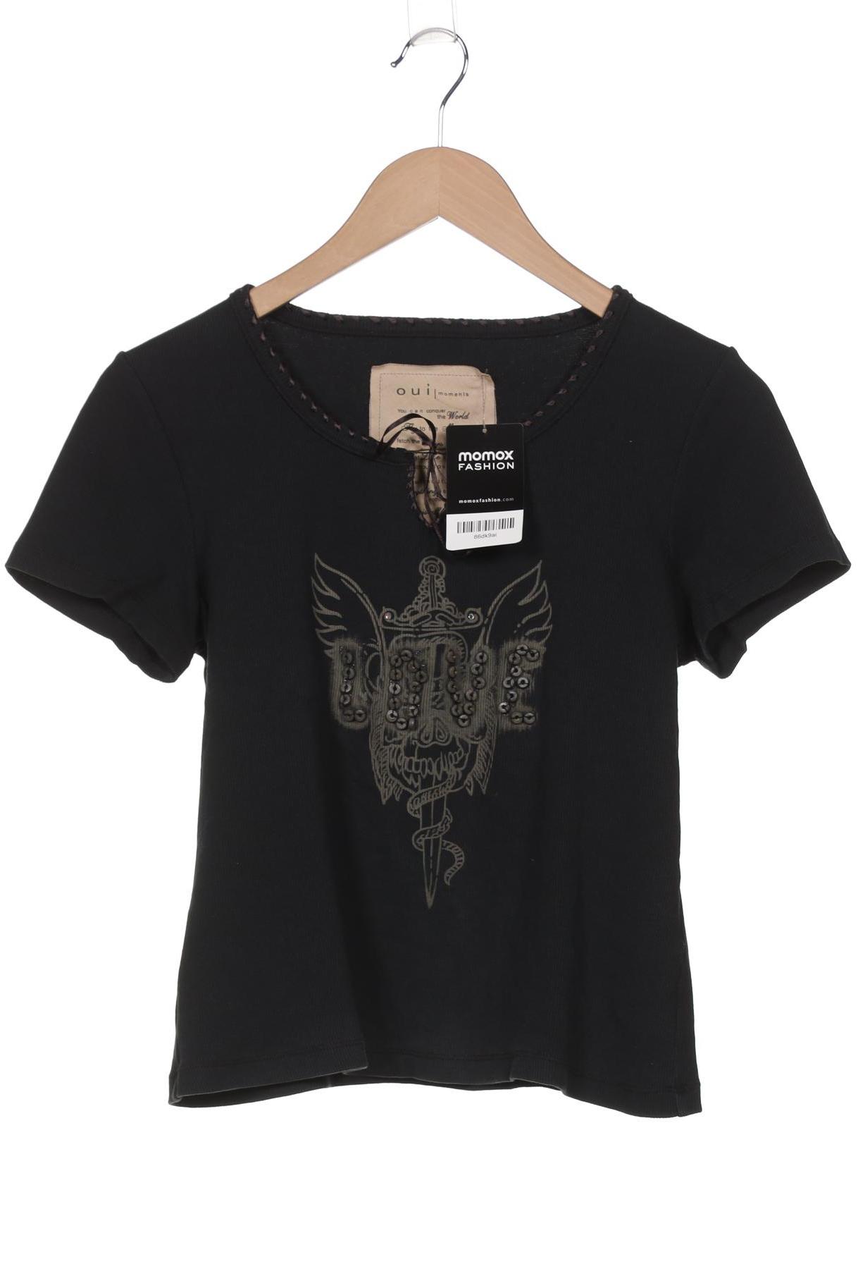 

Oui Damen T-Shirt, schwarz, Gr. 40