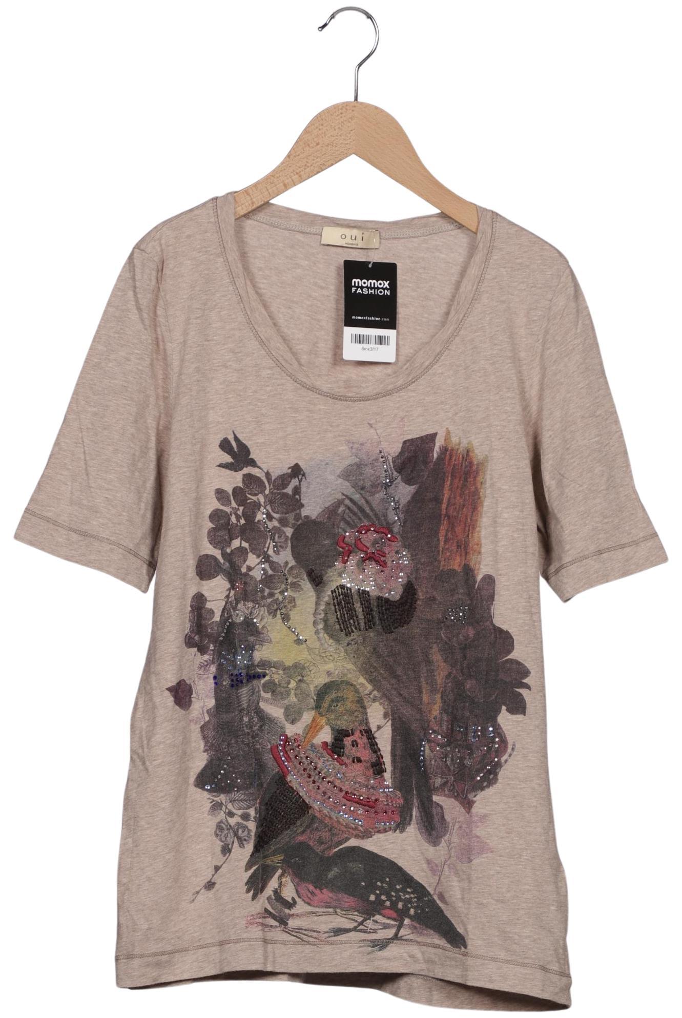 

Oui Damen T-Shirt, braun, Gr. 42
