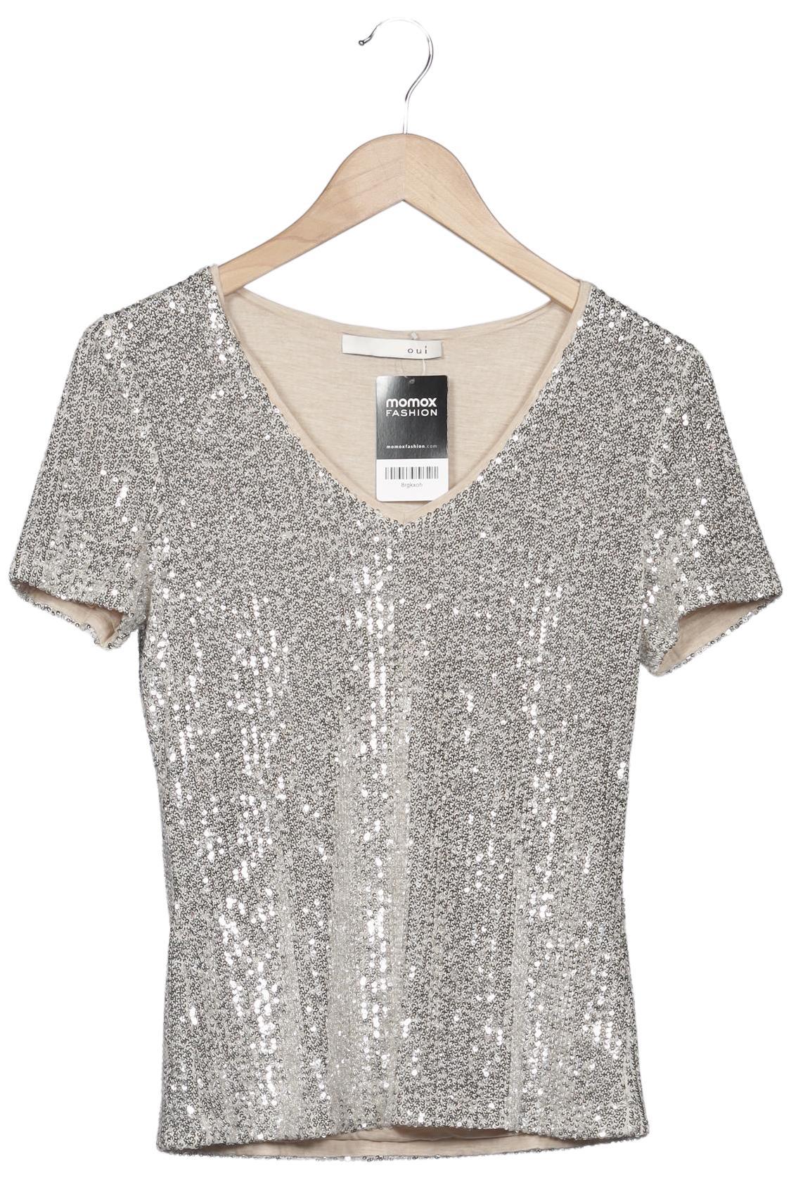

Oui Damen T-Shirt, beige, Gr. 36