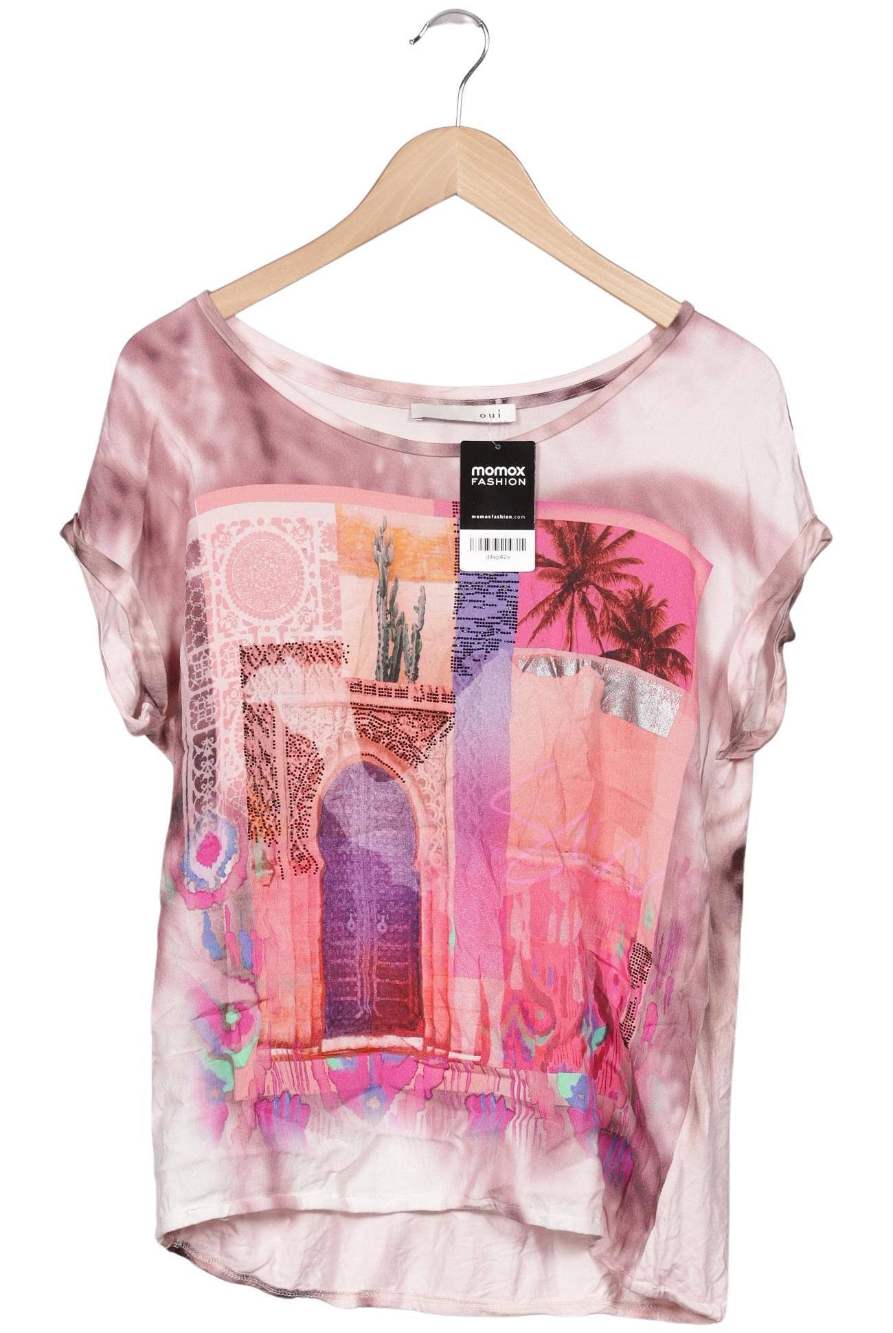 

Oui Damen T-Shirt, pink, Gr. 38