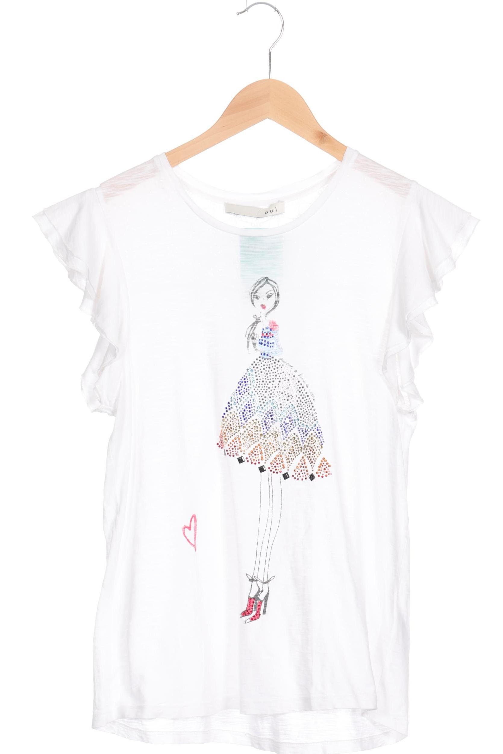 

Oui Damen T-Shirt, weiß, Gr. 34