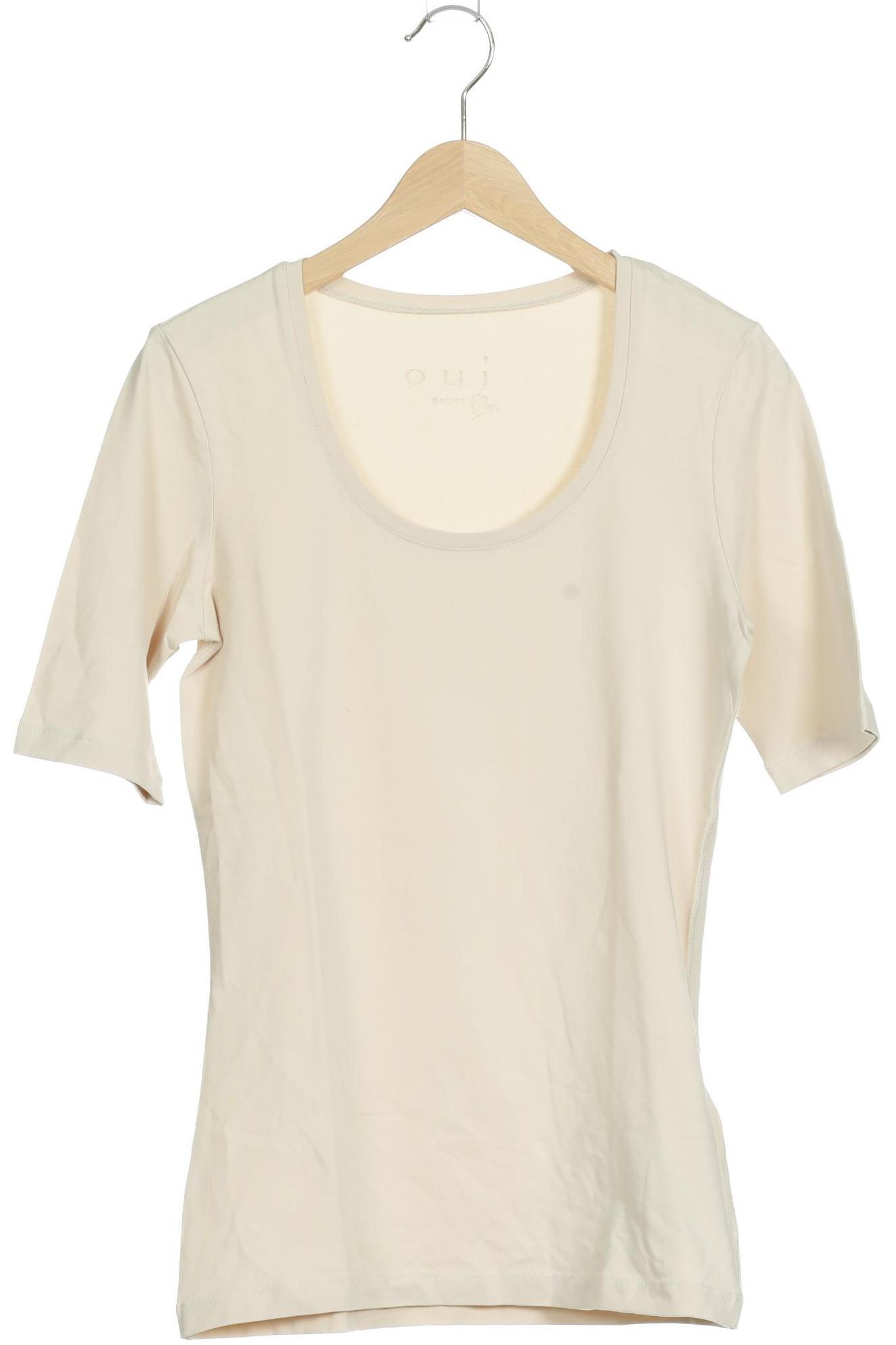 

Oui Damen T-Shirt, beige, Gr. 34