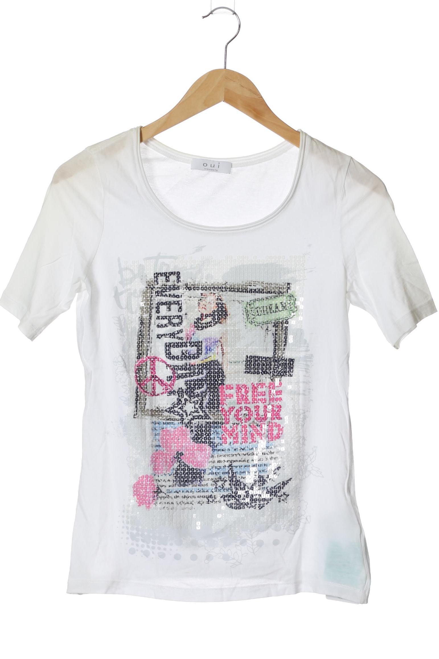 

Oui Damen T-Shirt, weiß, Gr. 34
