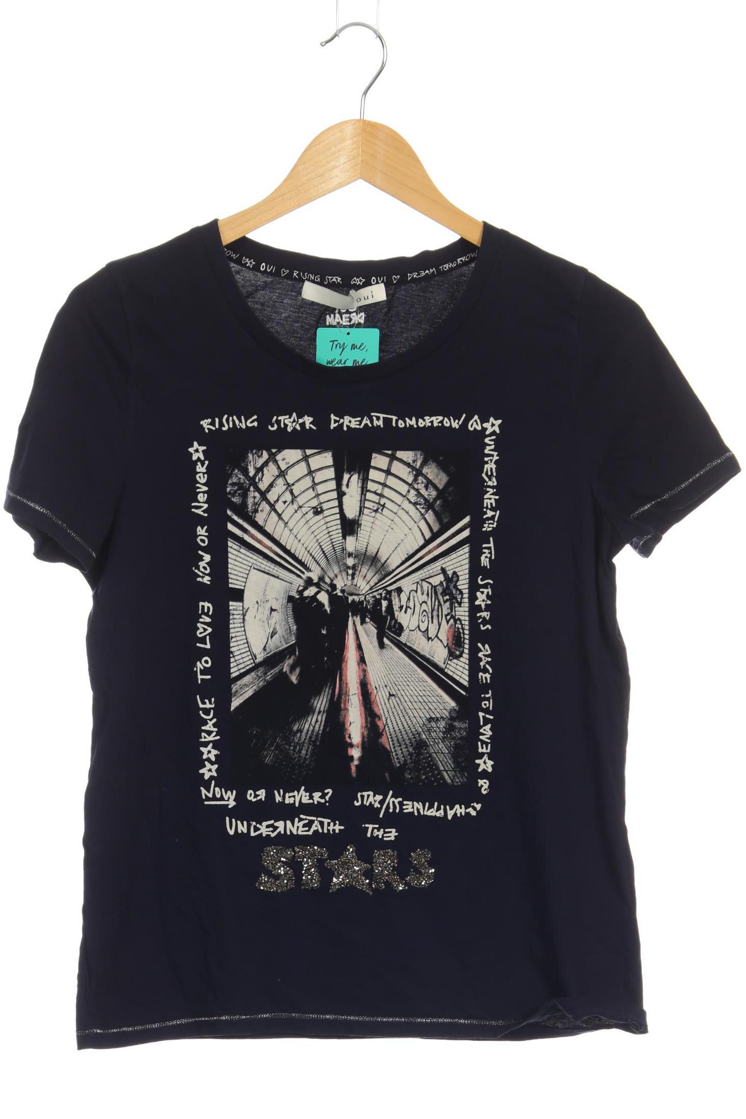 

Oui Damen T-Shirt, blau, Gr. 36