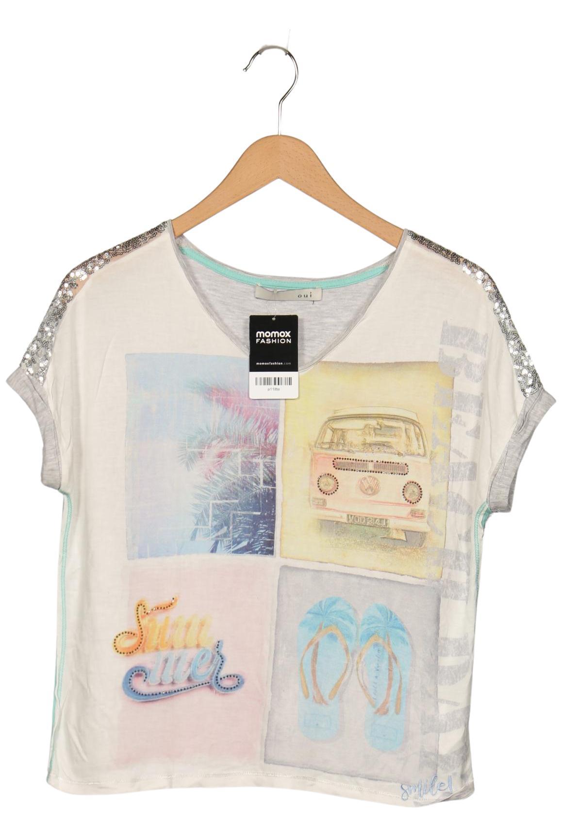 

Oui Damen T-Shirt, grau, Gr. 34