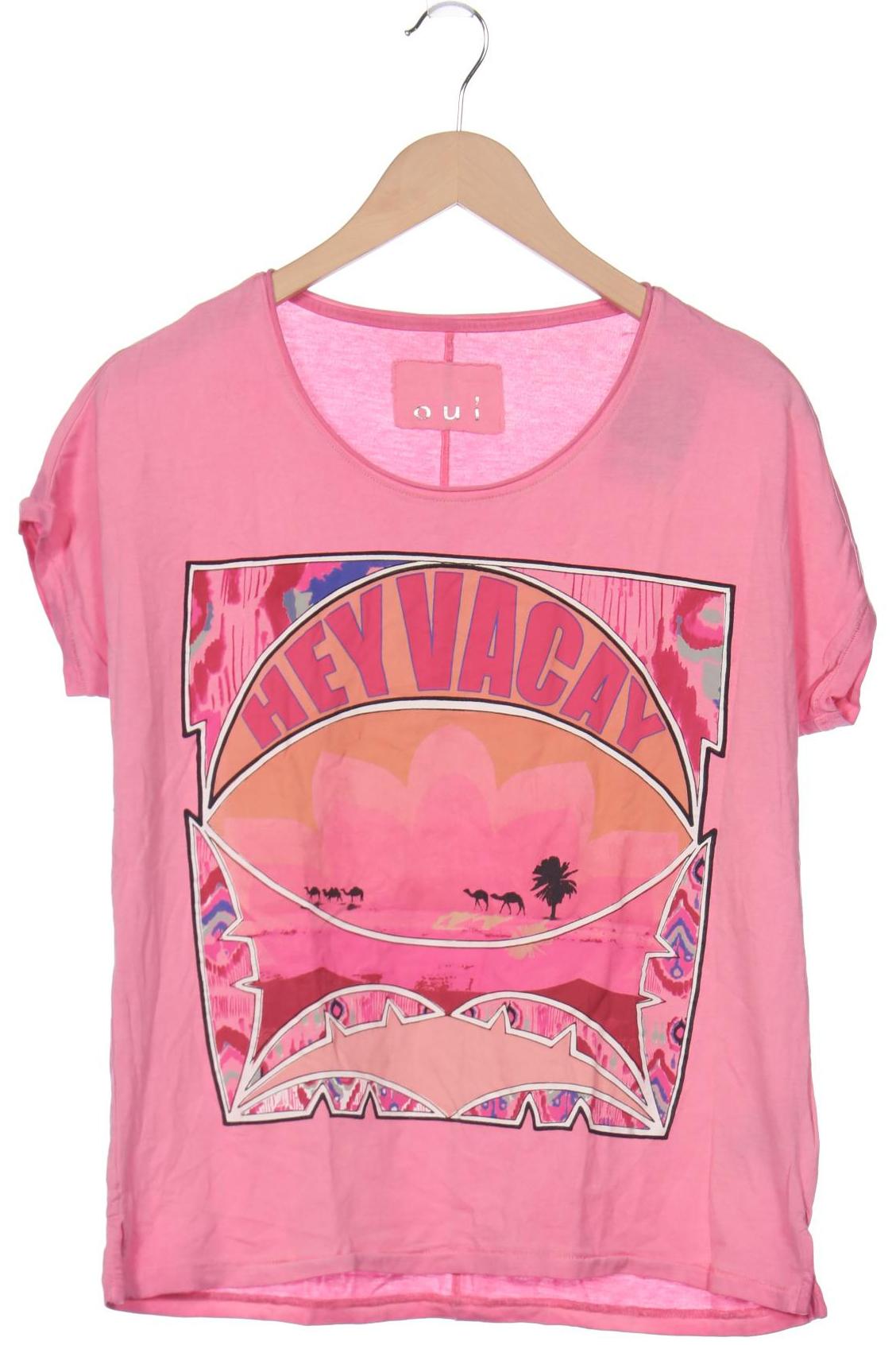 

Oui Damen T-Shirt, pink, Gr. 36