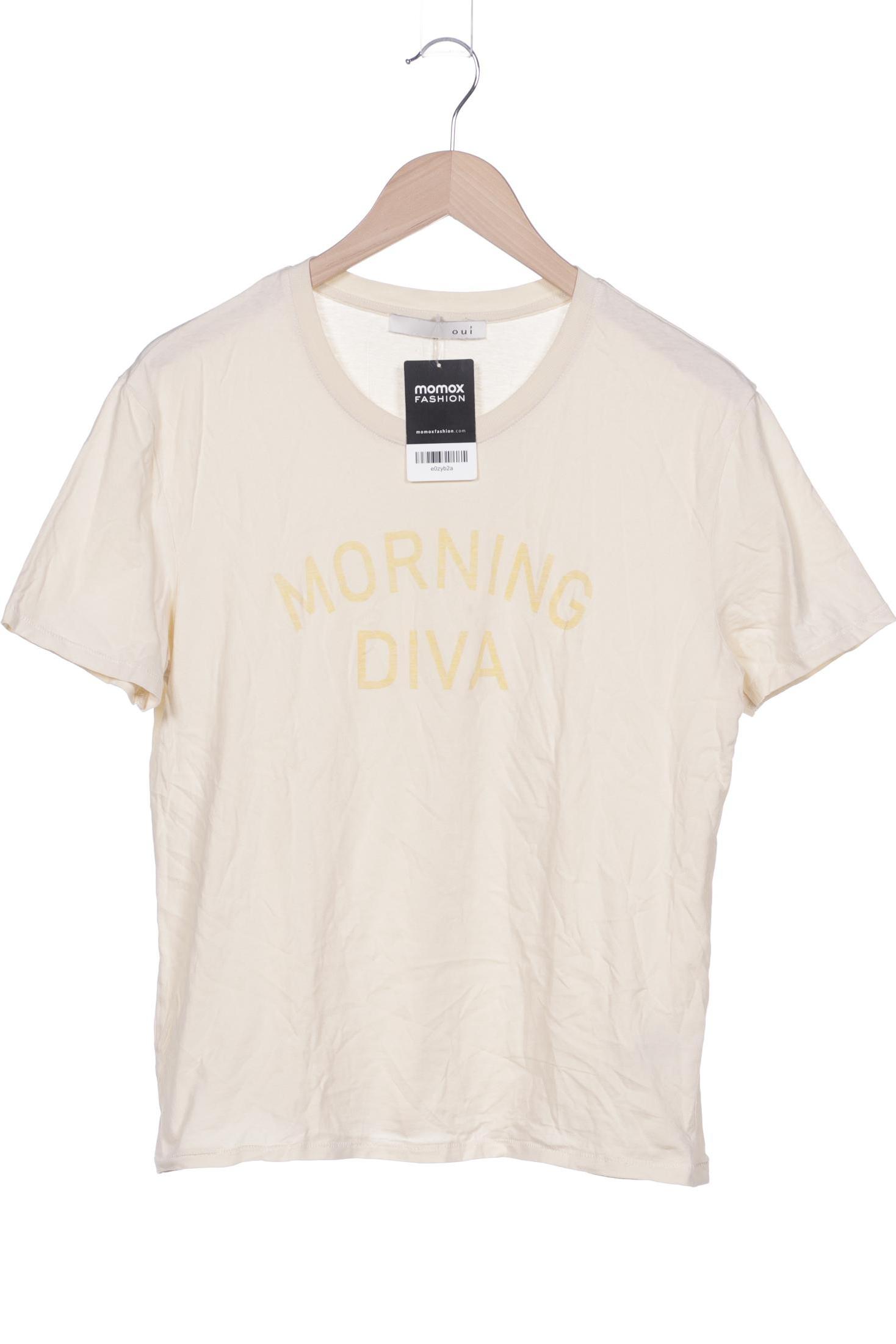 

Oui Damen T-Shirt, beige, Gr. 38