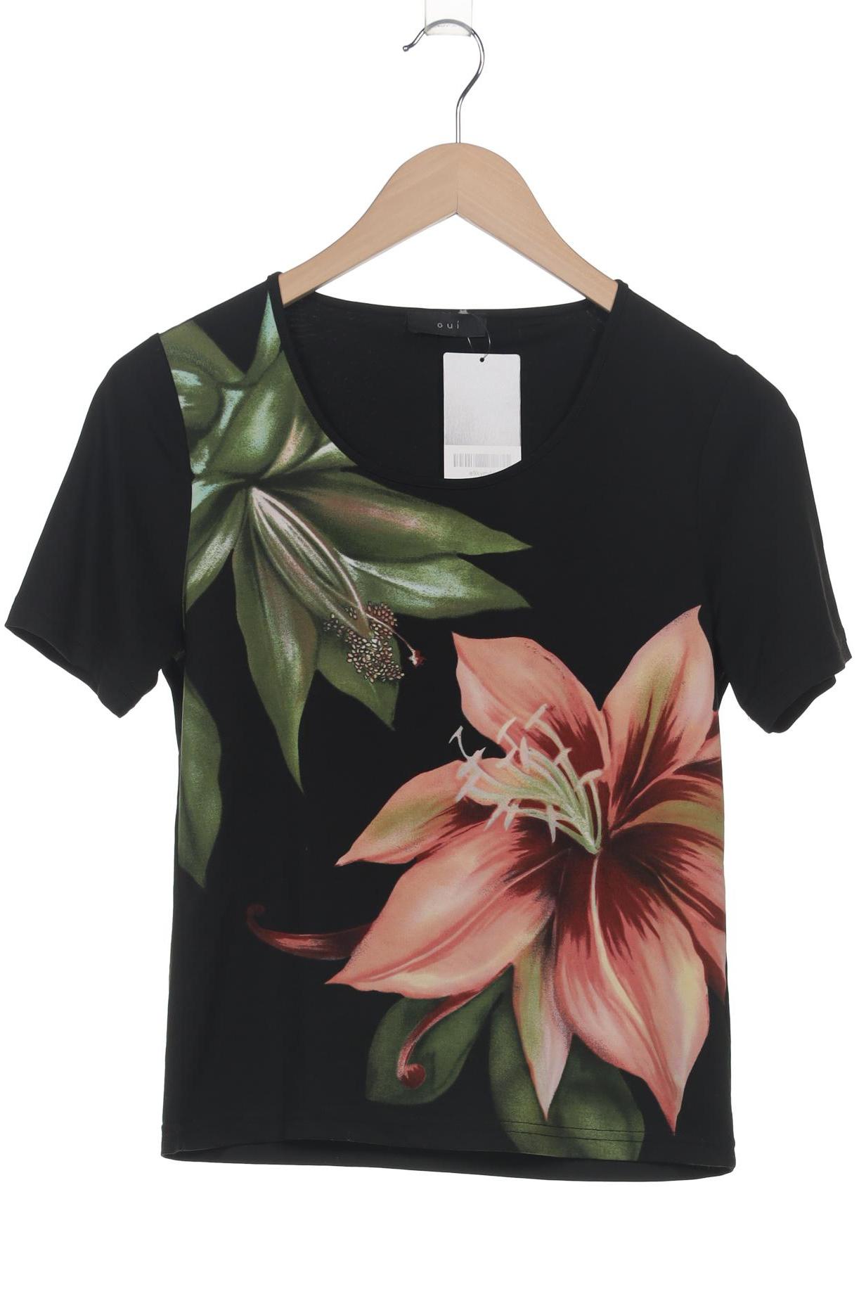 

Oui Damen T-Shirt, schwarz, Gr. 36