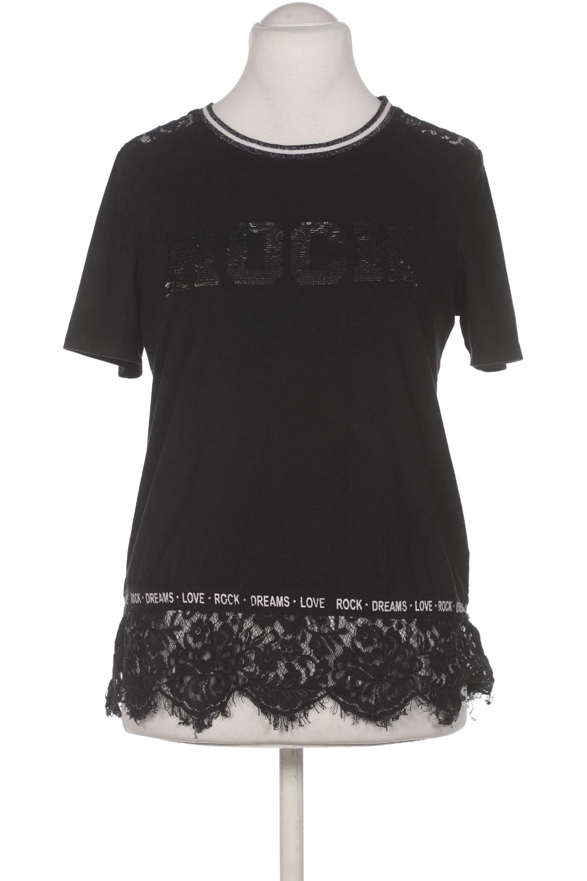 

Oui Damen T-Shirt, schwarz, Gr. 38