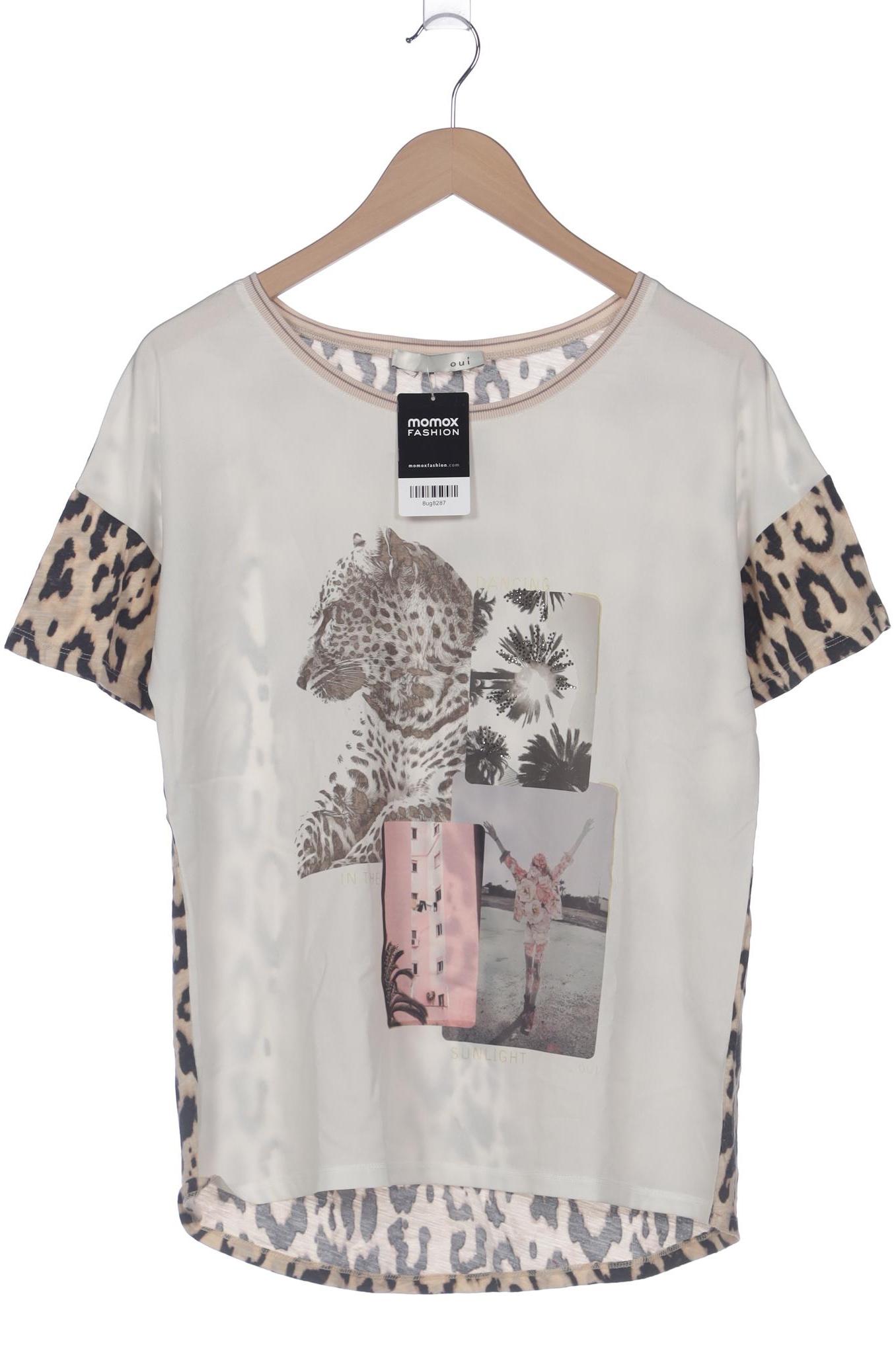 

Oui Damen T-Shirt, beige, Gr. 38