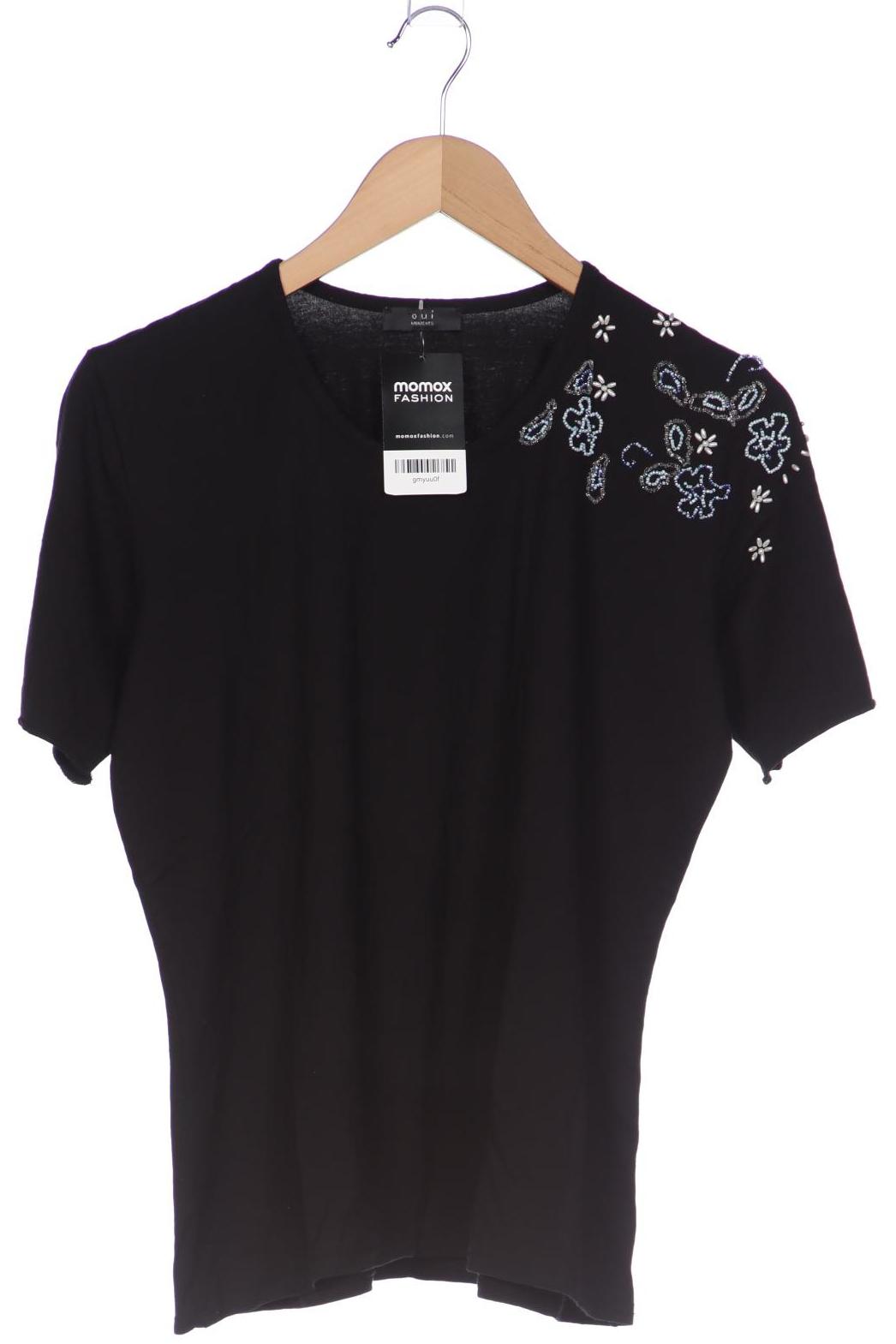 

Oui Damen T-Shirt, schwarz, Gr. 42