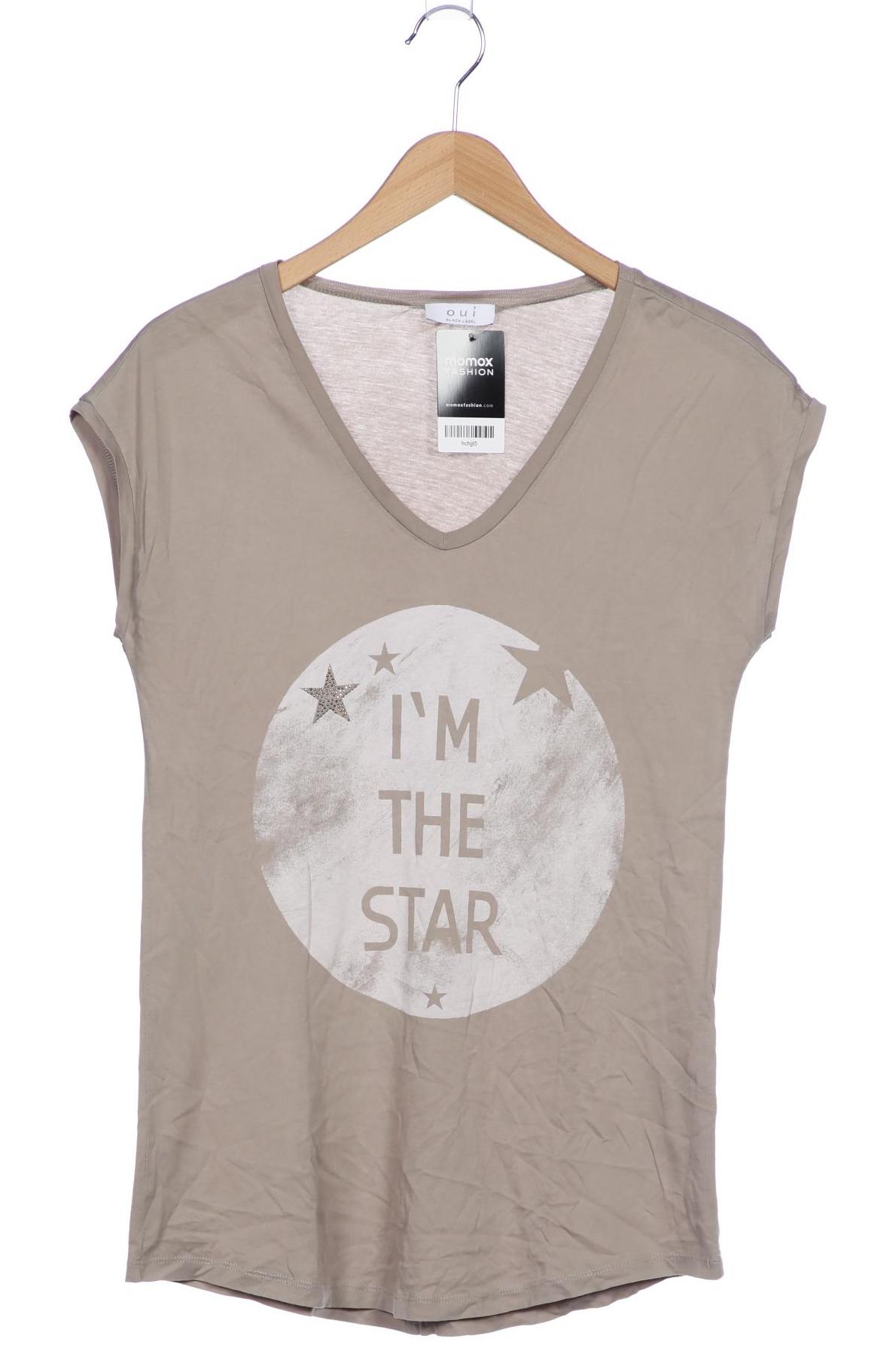 

Oui Damen T-Shirt, beige, Gr. 36