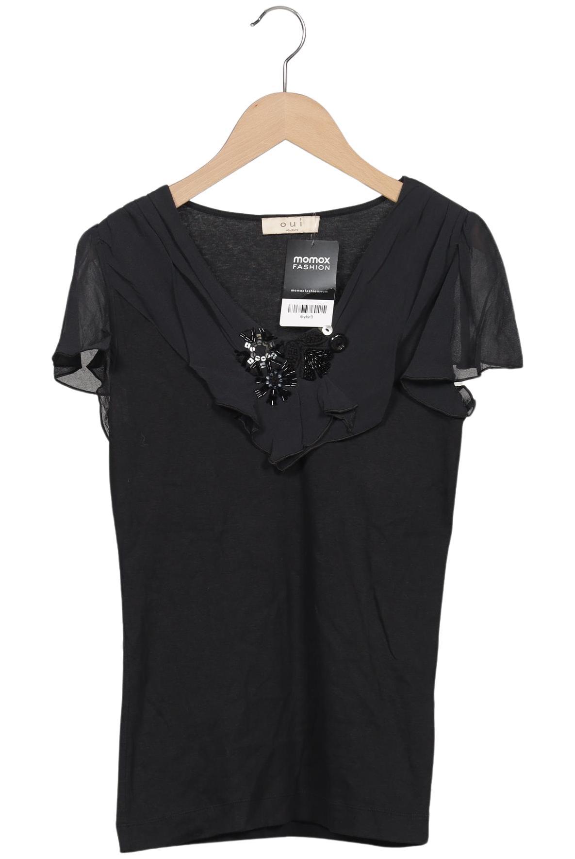 

Oui Damen T-Shirt, schwarz, Gr. 38