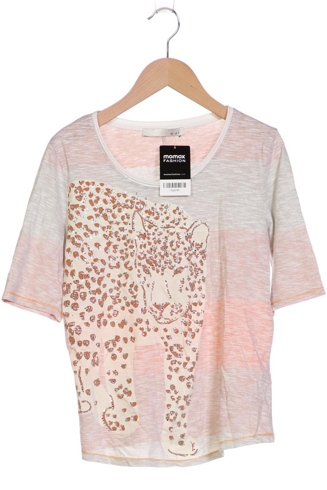 

Oui Damen T-Shirt, beige, Gr. 34