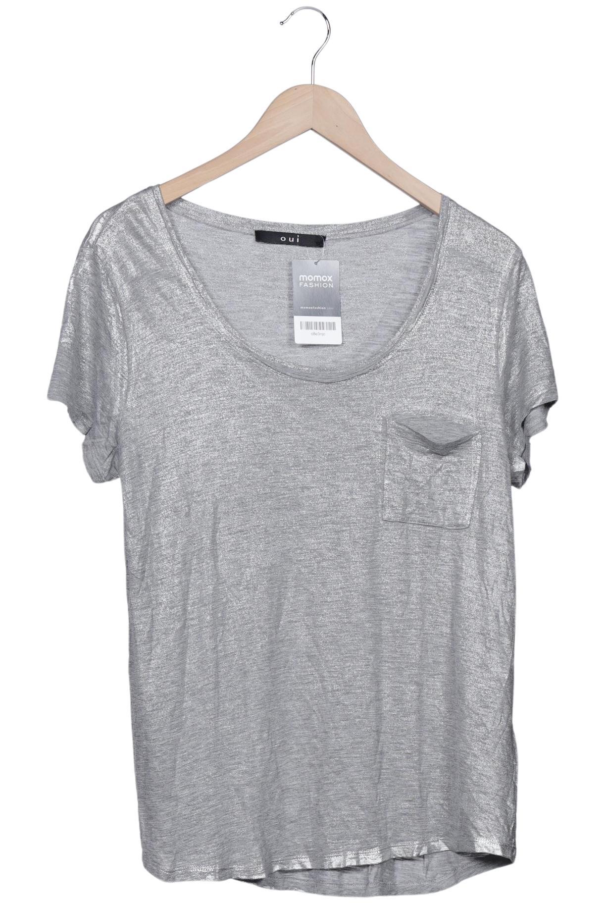 

Oui Damen T-Shirt, grau, Gr. 42