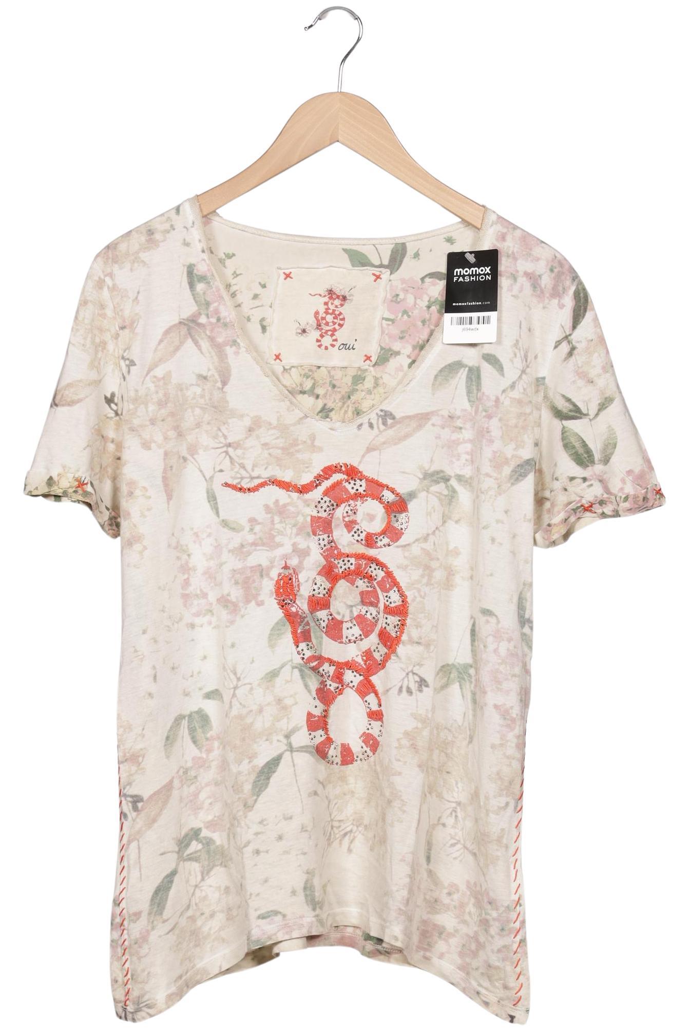 

Oui Damen T-Shirt, cremeweiß, Gr. 44