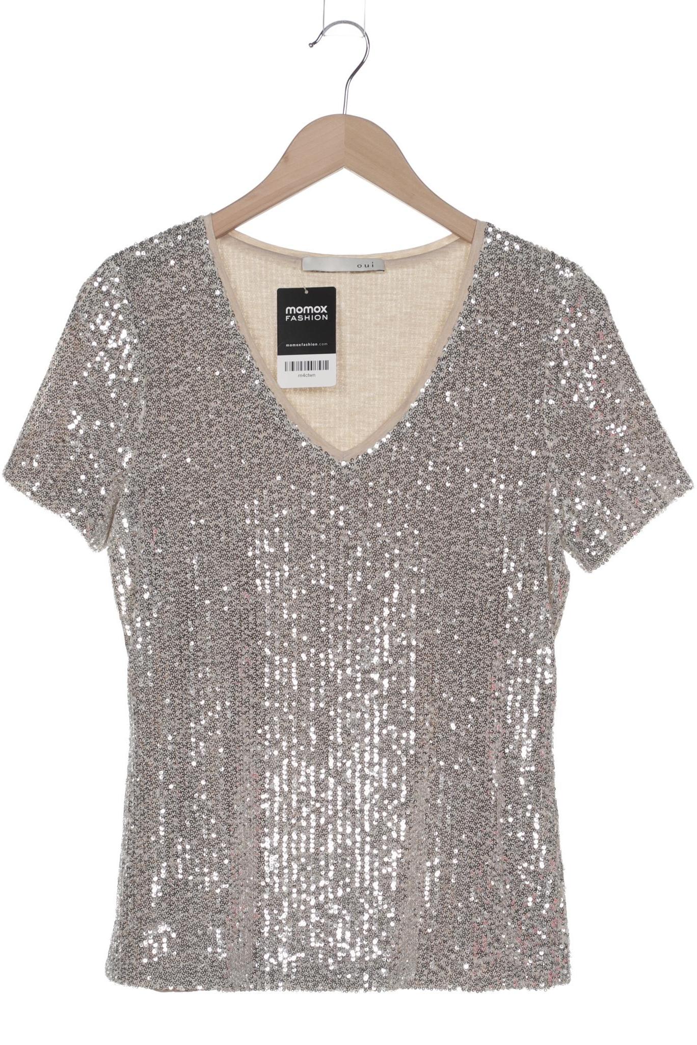 

Oui Damen T-Shirt, beige, Gr. 40