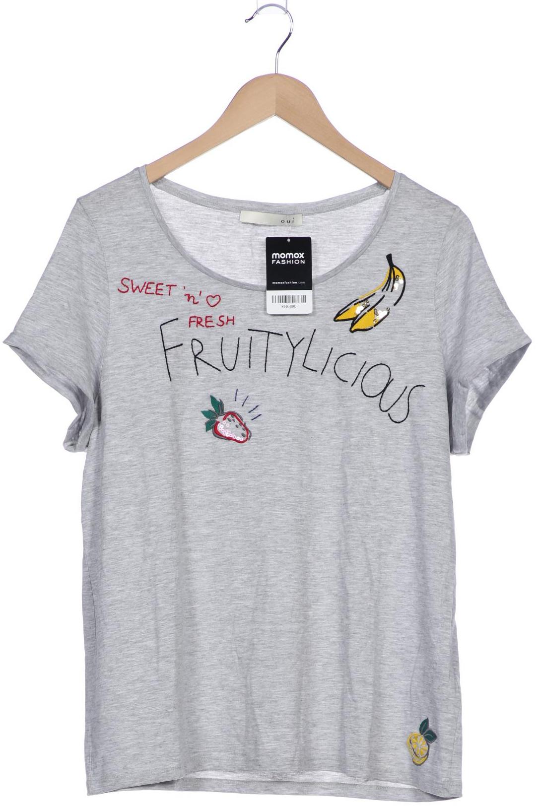

Oui Damen T-Shirt, grau, Gr. 42