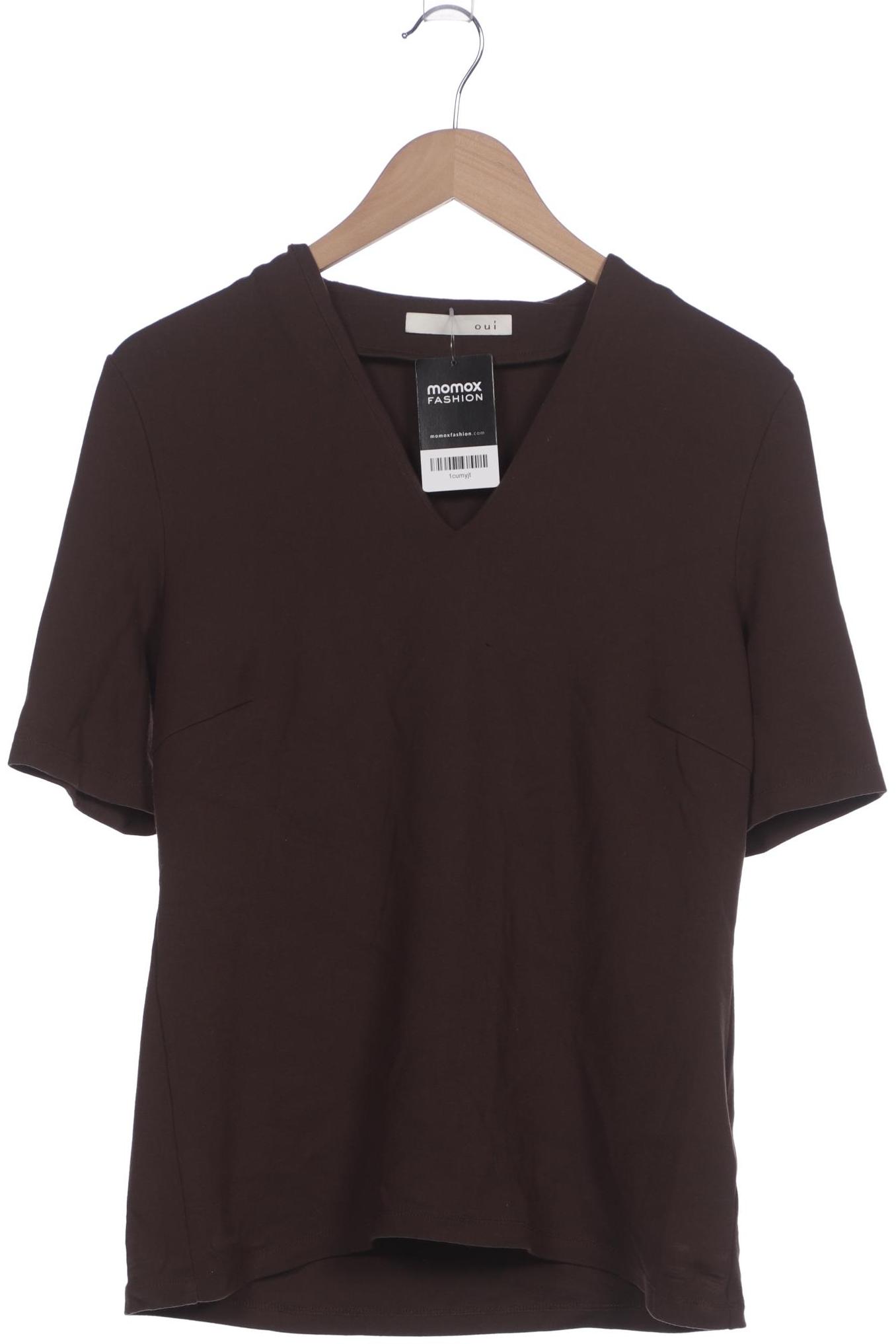 

Oui Damen T-Shirt, braun, Gr. 42