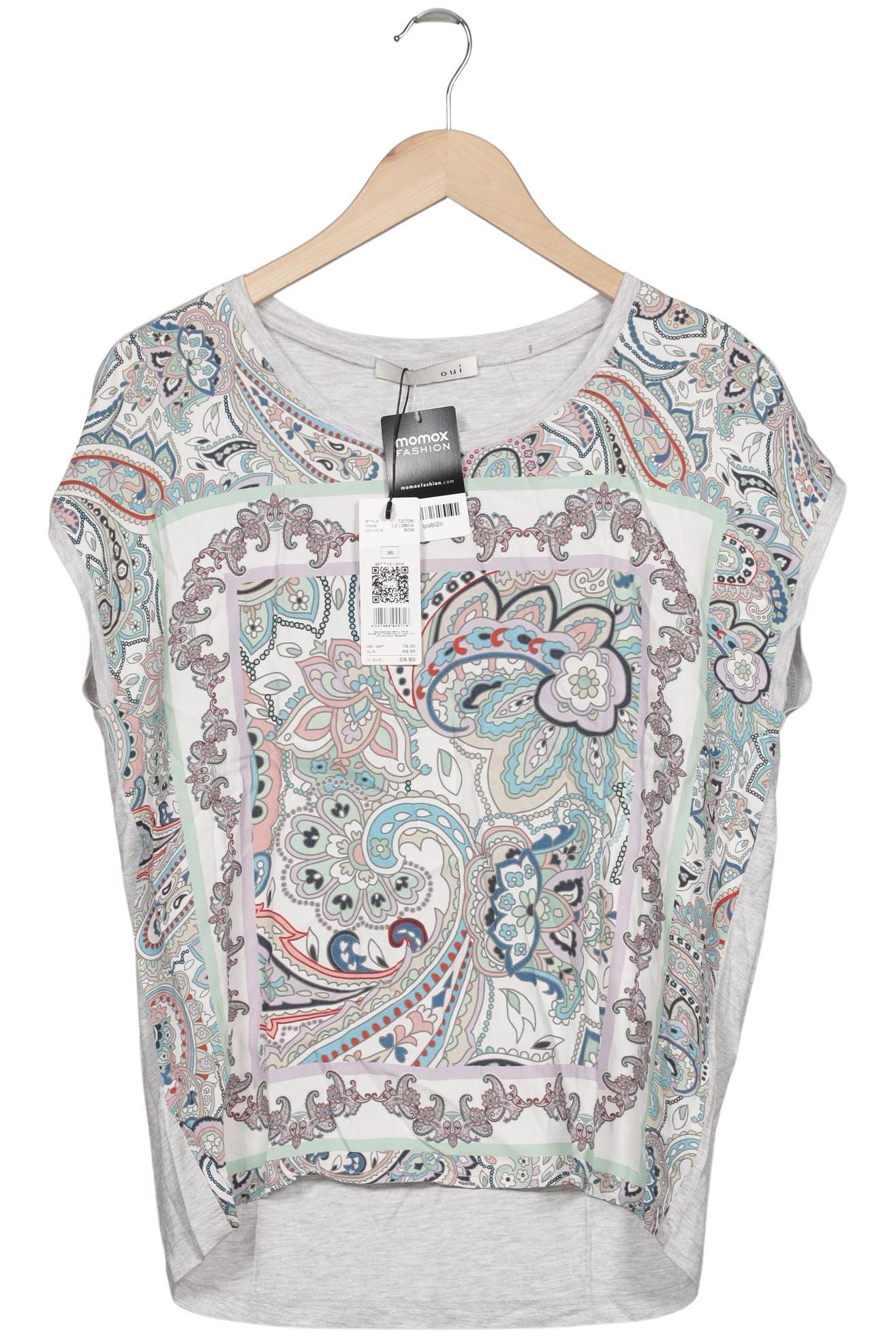 

Oui Damen T-Shirt, grau, Gr. 36