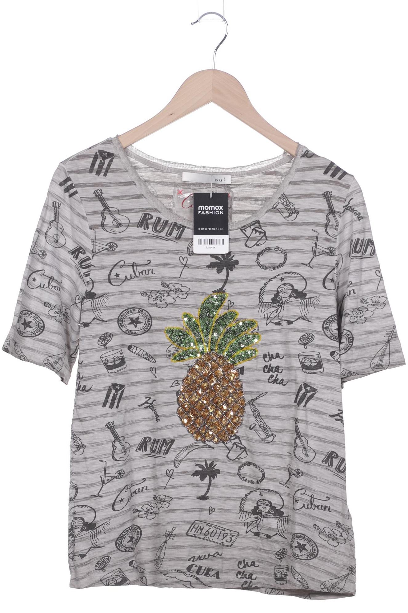 

Oui Damen T-Shirt, grau, Gr. 40