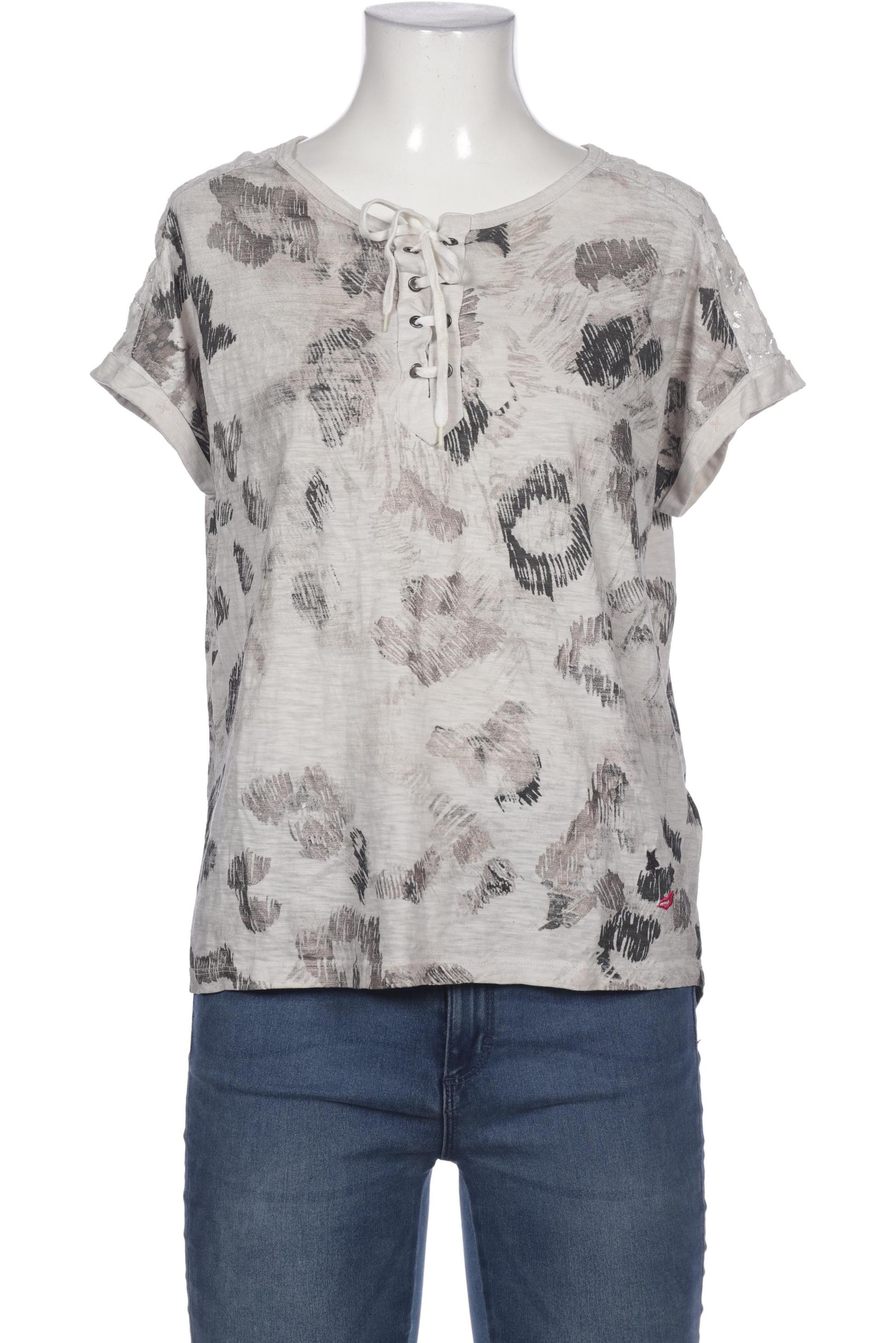 

Oui Damen T-Shirt, beige, Gr. 34