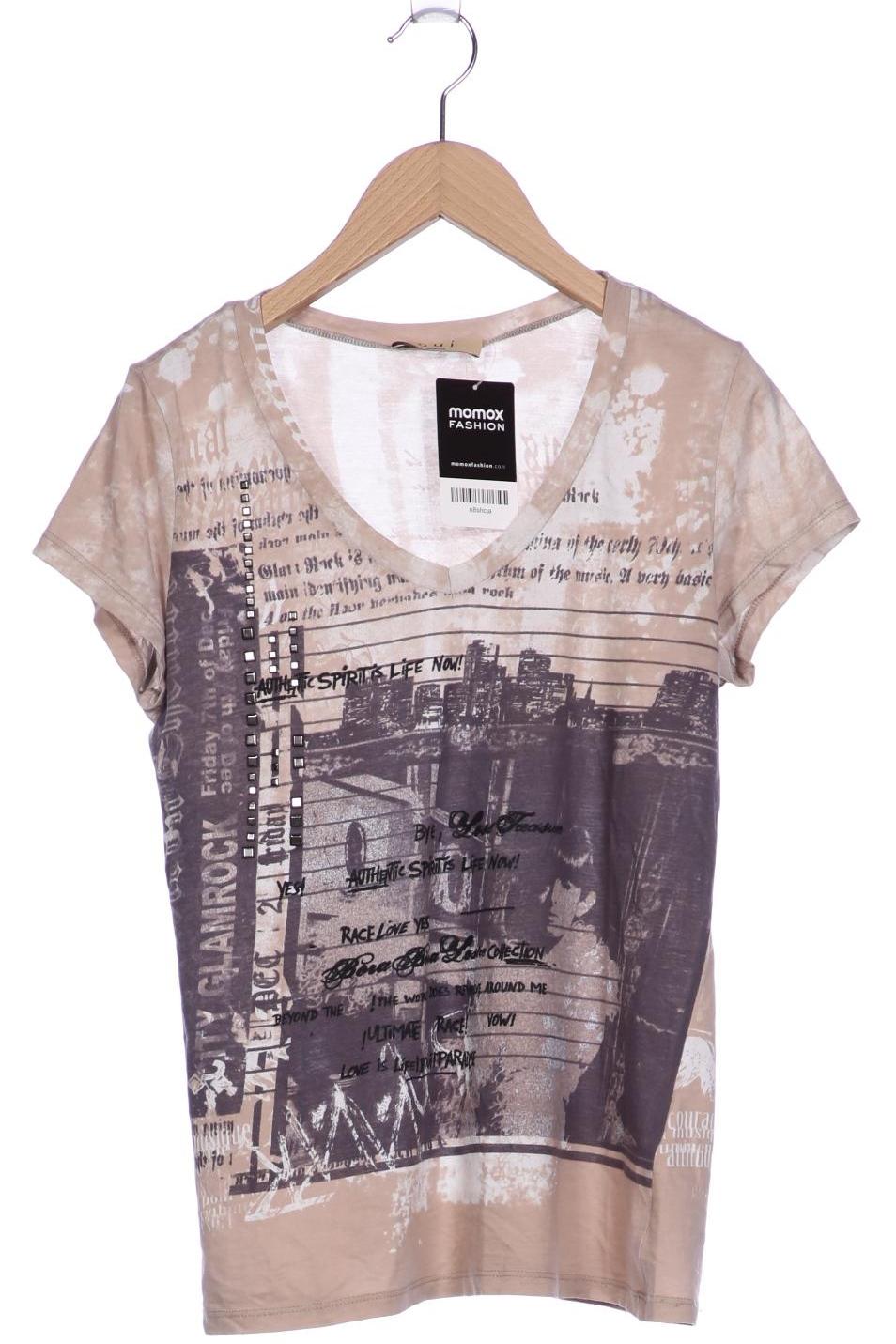

Oui Damen T-Shirt, beige, Gr. 38