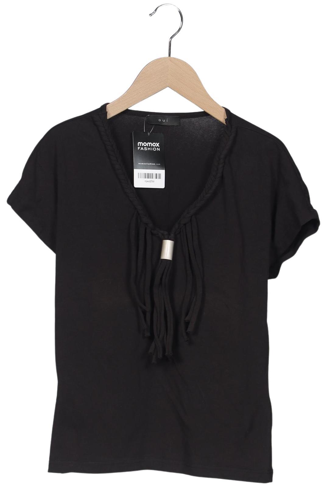 

Oui Damen T-Shirt, schwarz, Gr. 36