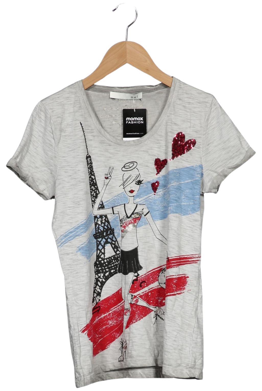 

Oui Damen T-Shirt, grau, Gr. 36