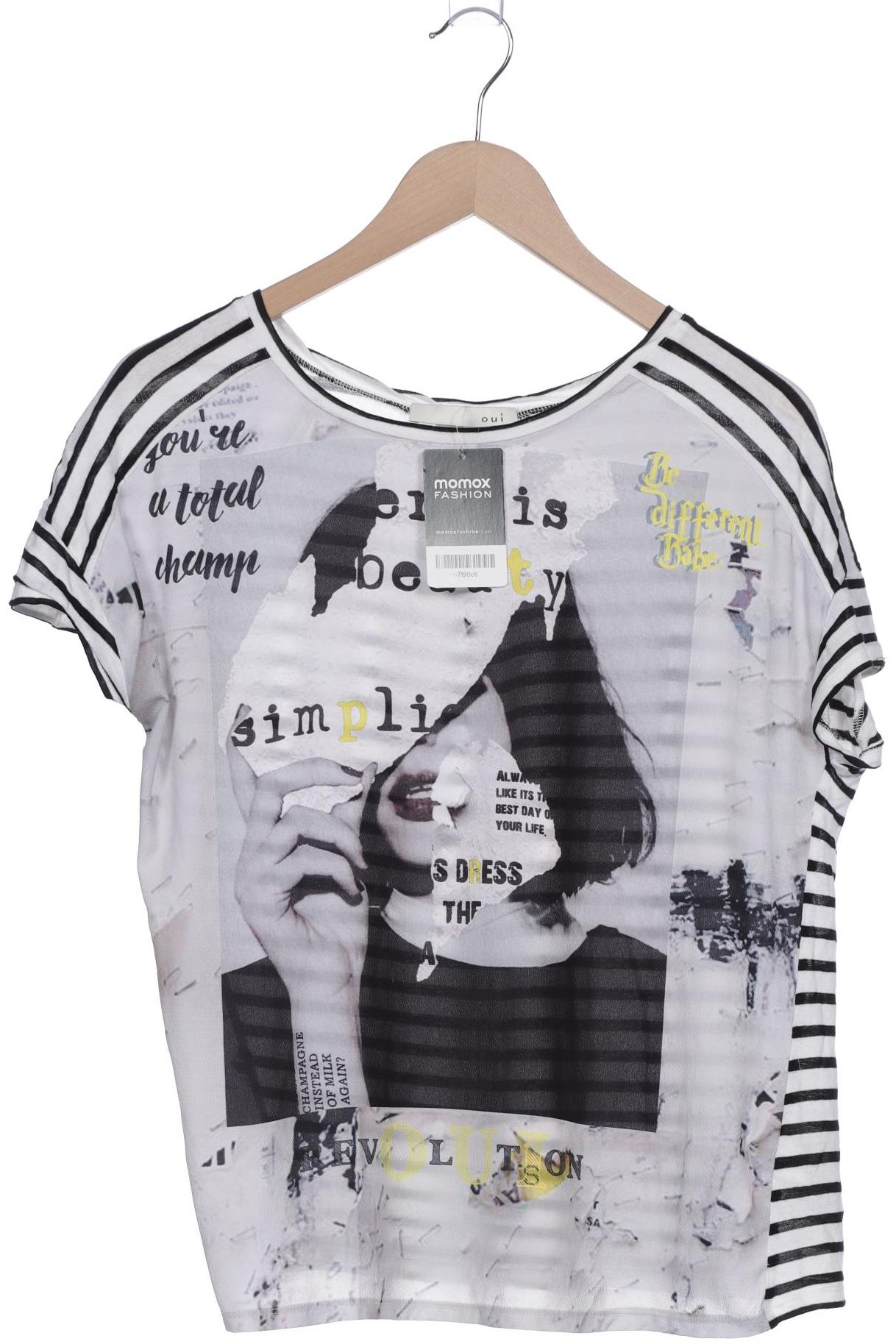 

Oui Damen T-Shirt, schwarz, Gr. 36