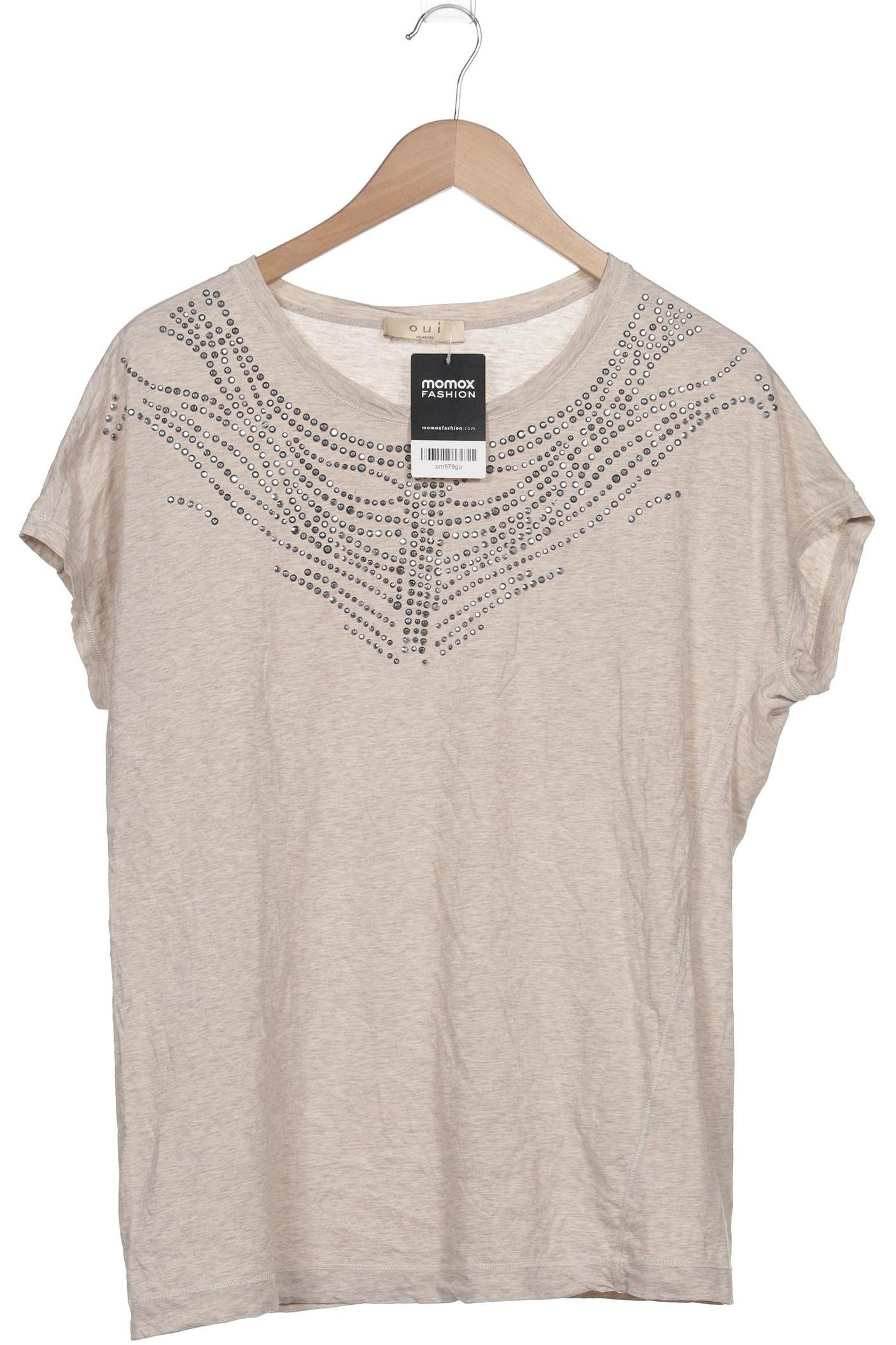 

Oui Damen T-Shirt, beige, Gr. 40