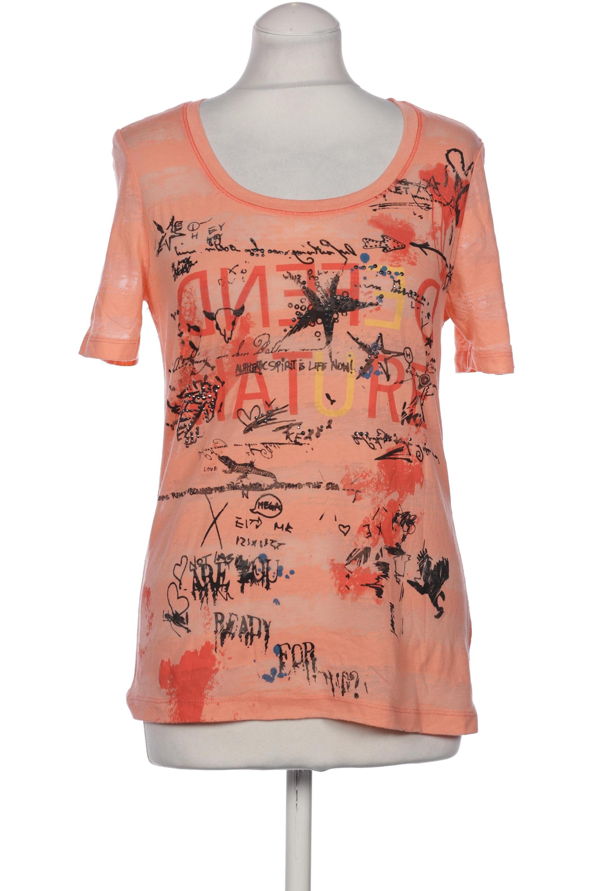 

Oui Damen T-Shirt, orange, Gr. 38