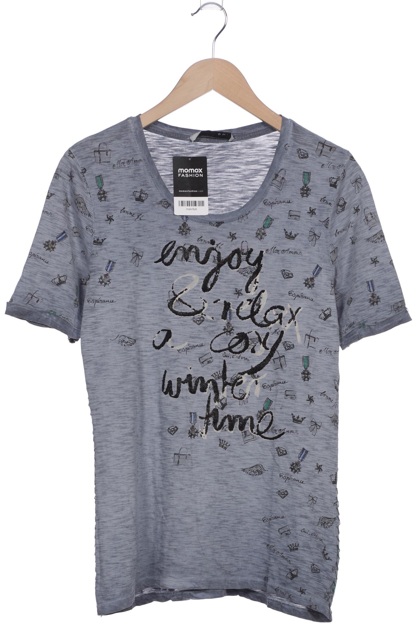 

Oui Damen T-Shirt, blau, Gr. 40