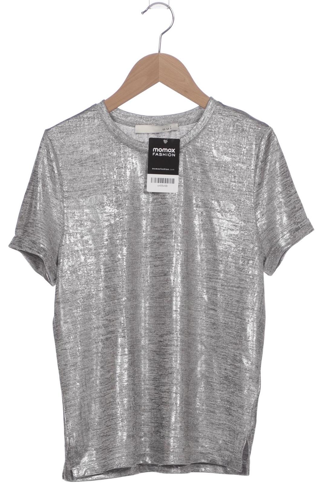 

Oui Damen T-Shirt, silber, Gr. 34