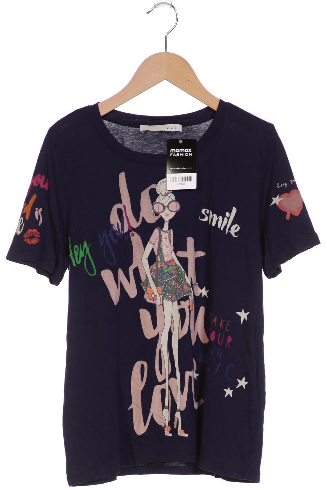 

Oui Damen T-Shirt, marineblau, Gr. 34