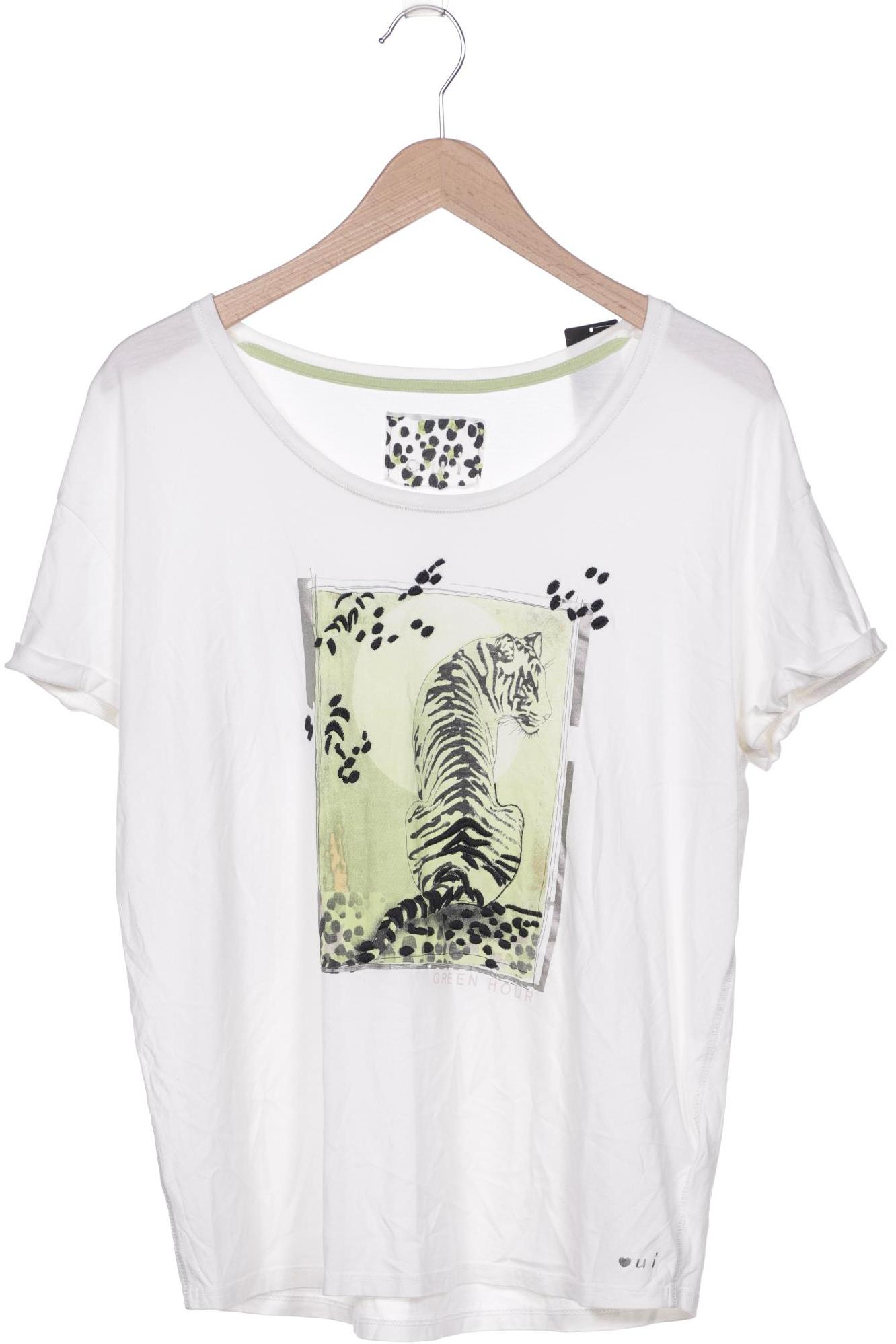 

Oui Damen T-Shirt, cremeweiß, Gr. 42