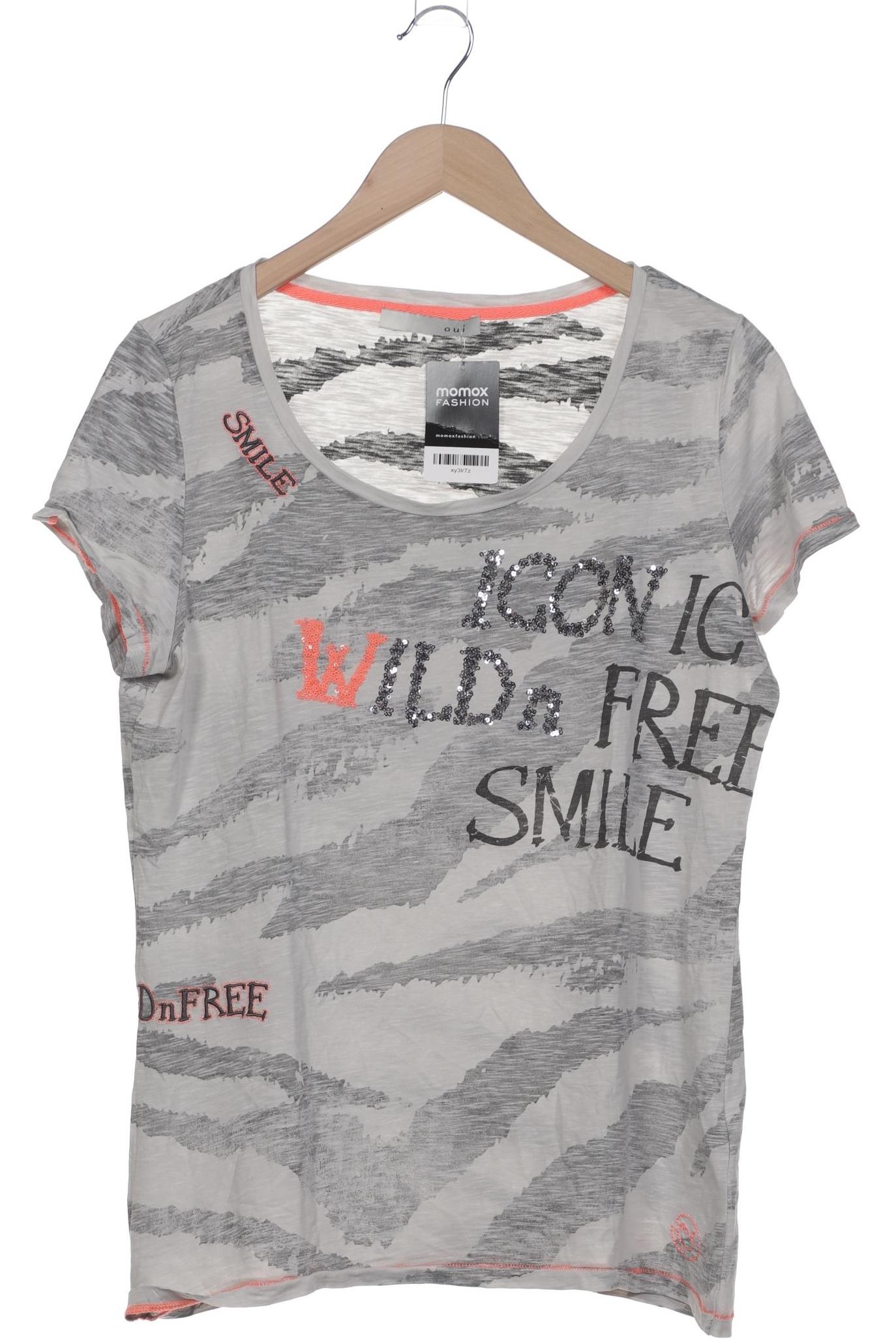 

Oui Damen T-Shirt, grau, Gr. 42