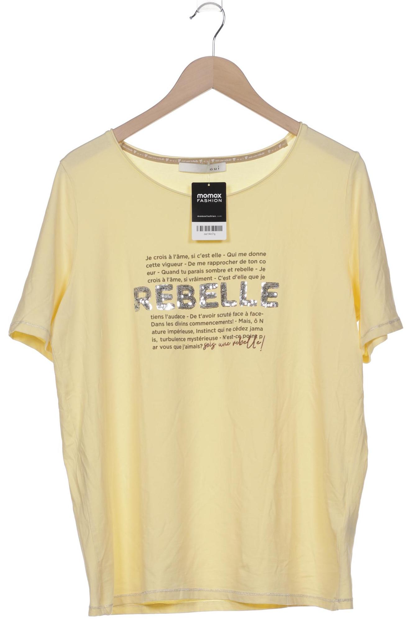 

Oui Damen T-Shirt, gelb, Gr. 42