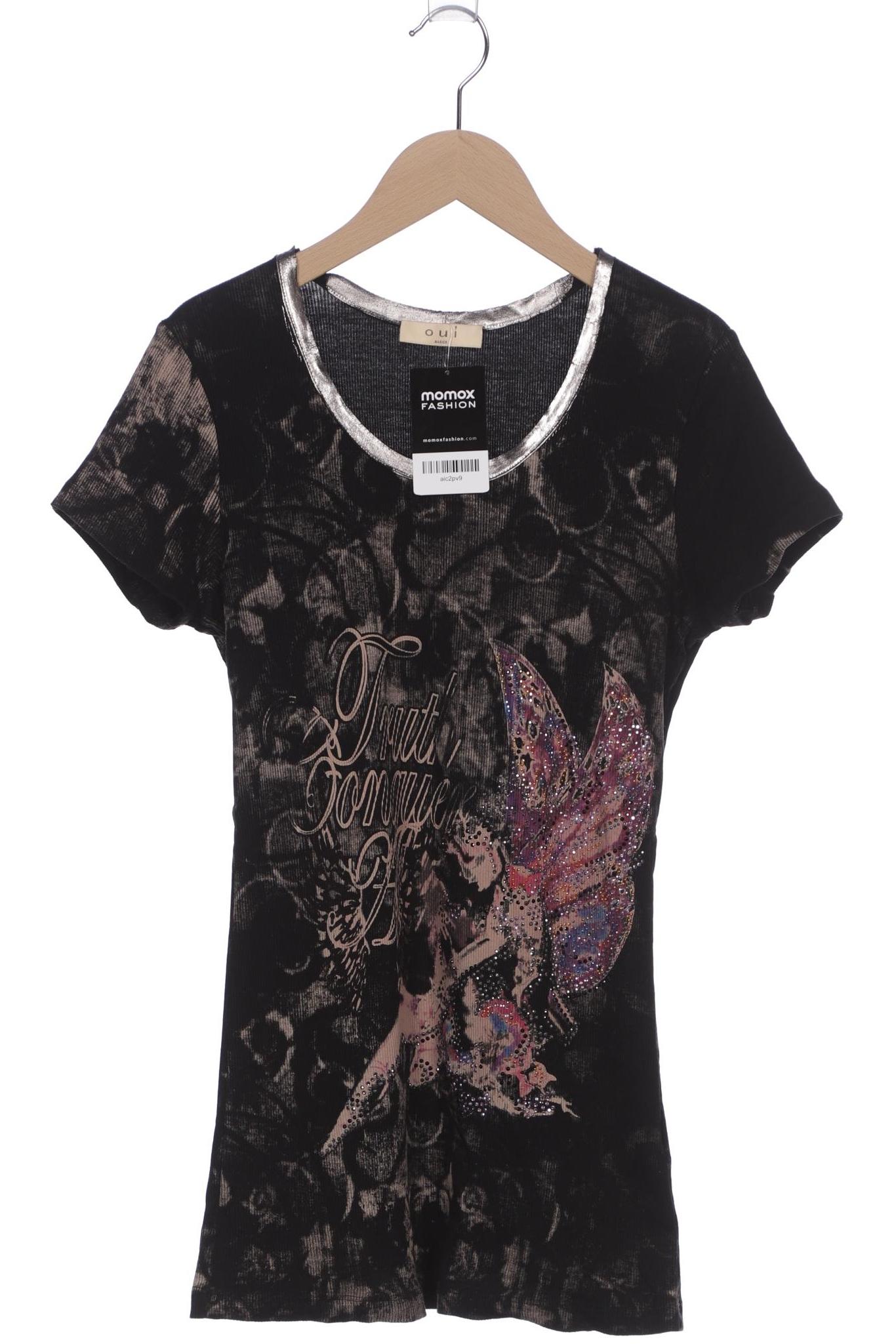 

Oui Damen T-Shirt, schwarz, Gr. 40