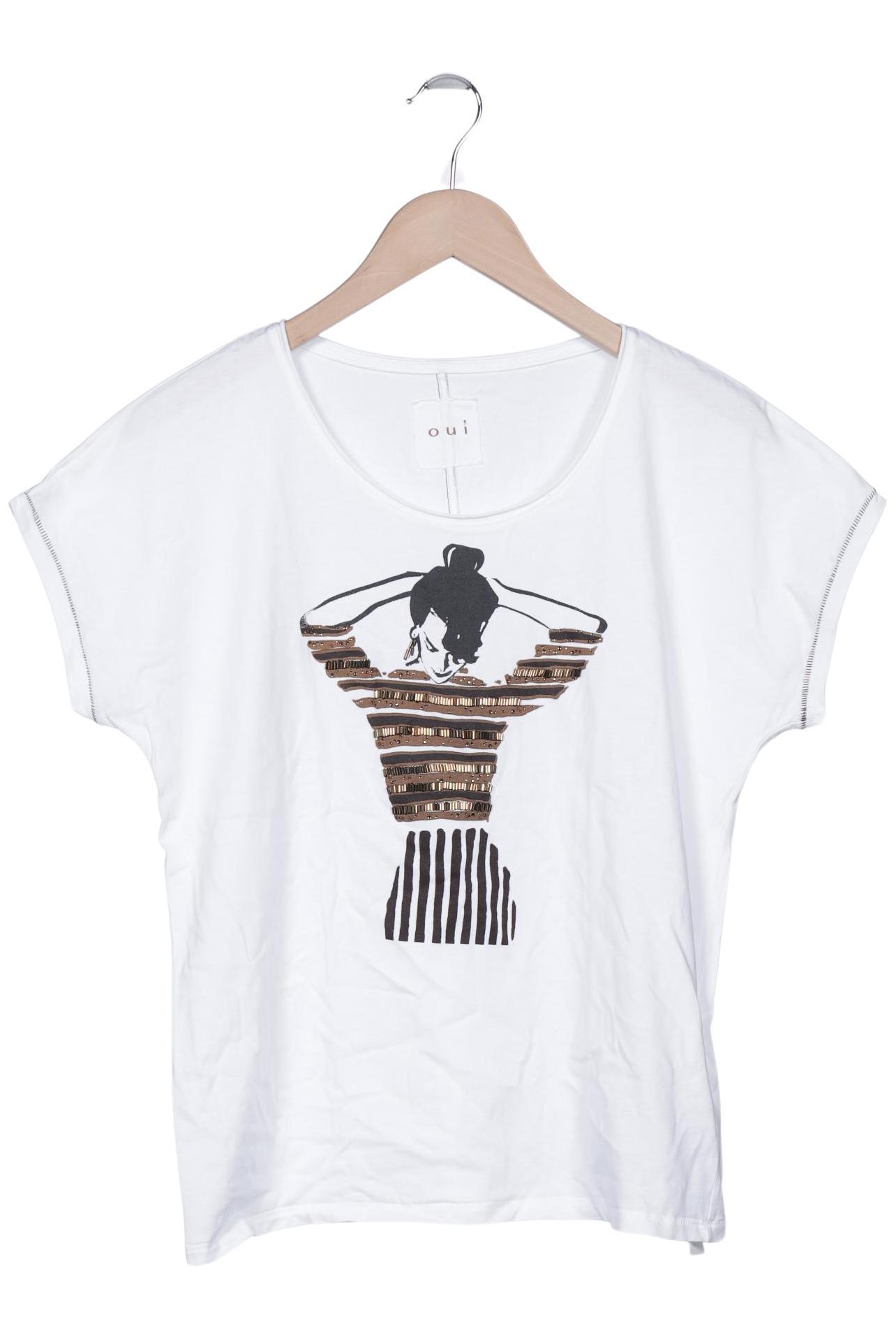 

Oui Damen T-Shirt, weiß, Gr. 36