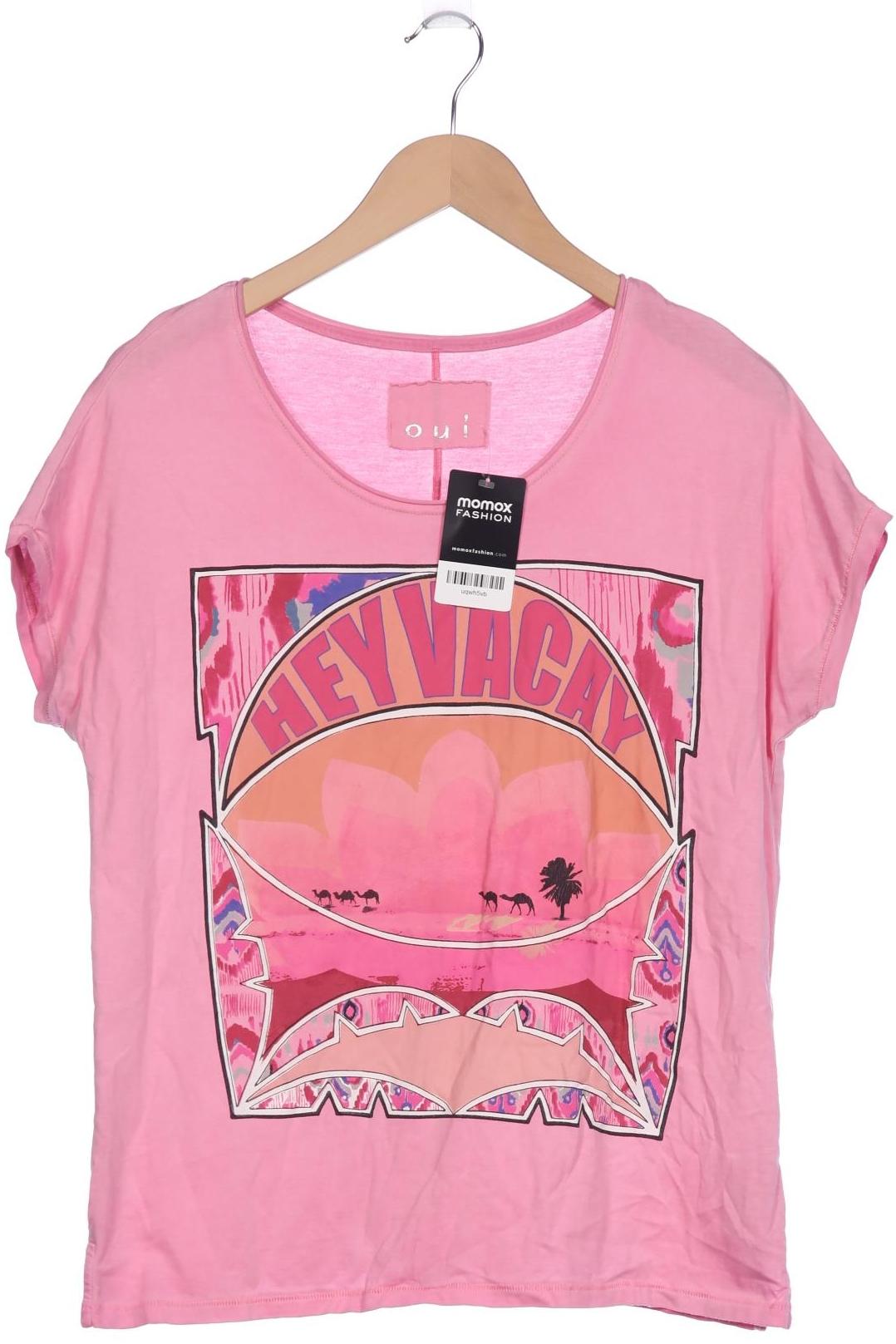 

Oui Damen T-Shirt, pink, Gr. 38