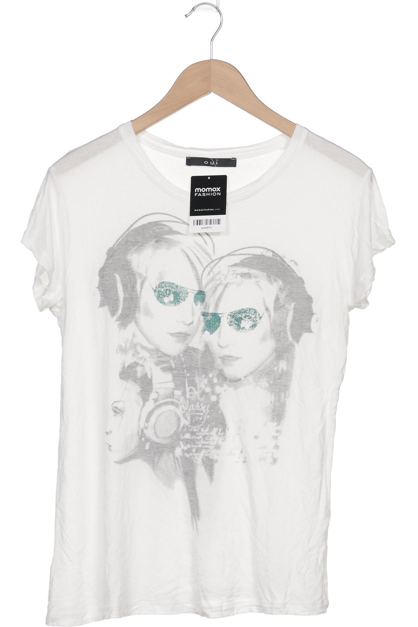 

Oui Damen T-Shirt, cremeweiß, Gr. 40